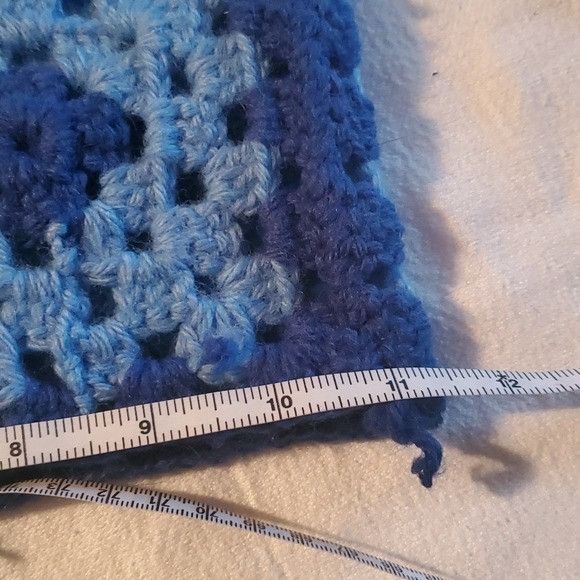 Handmade Handmade Upcycled Crocheted Blue Granny Square 2 pc Sz Ĺ-XL Size XL / US 12-14 / IT 48-50 - 15 Thumbnail