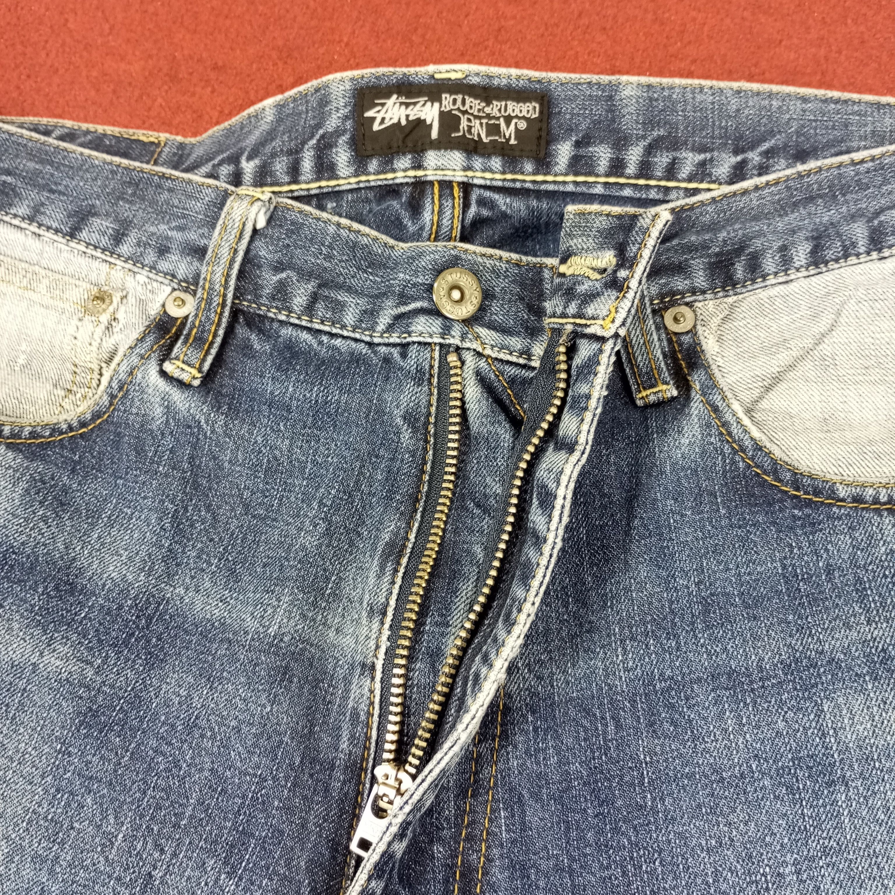 Stussy × Vintage Stussy Streetwear Skateboard Style Jeans Size US 35 - 12 Thumbnail