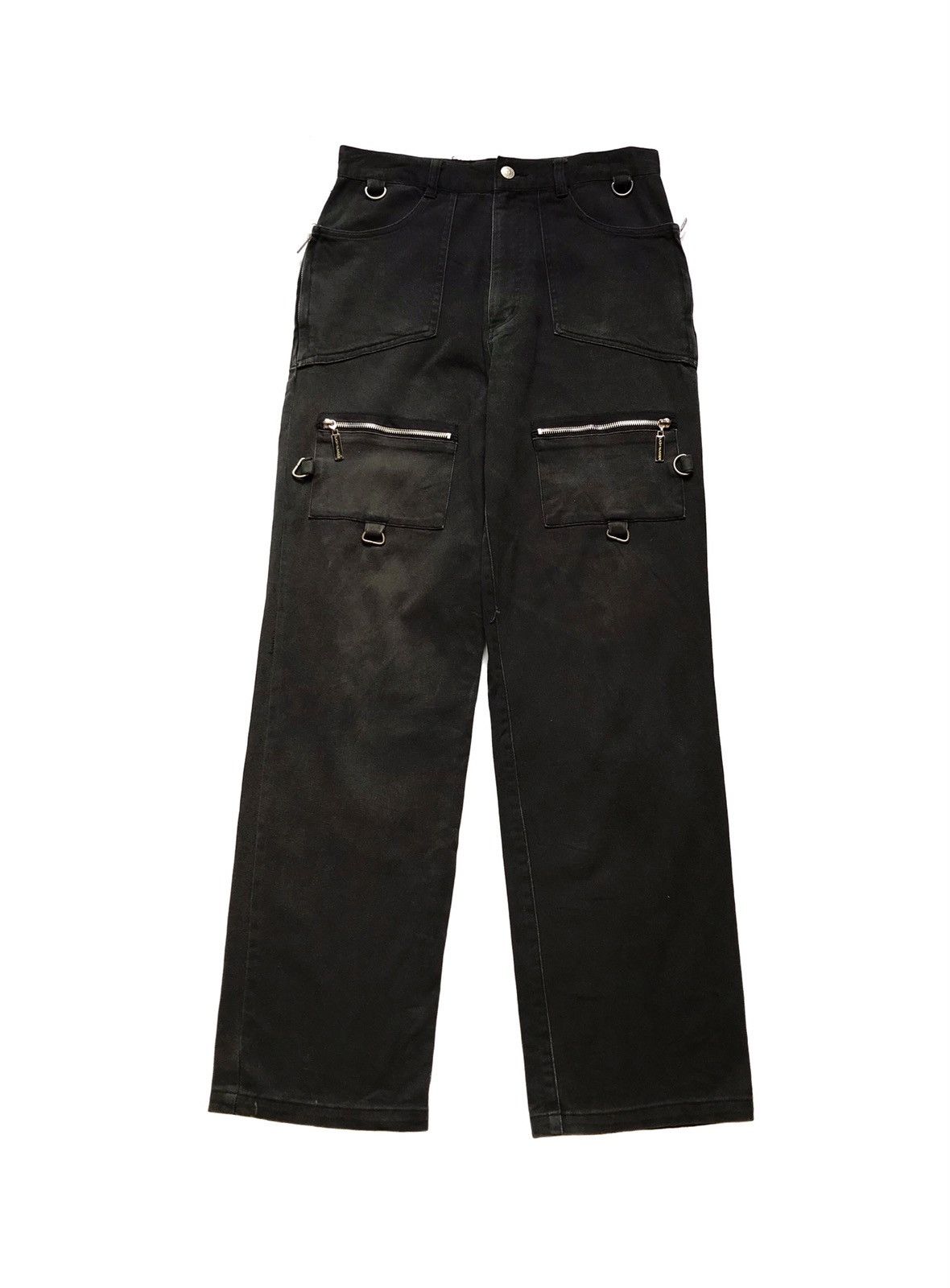 Image of Beauty Beast x If Six Was Nine Slash Number Zipper Trouser Pants in Black, Men's (Size 31)