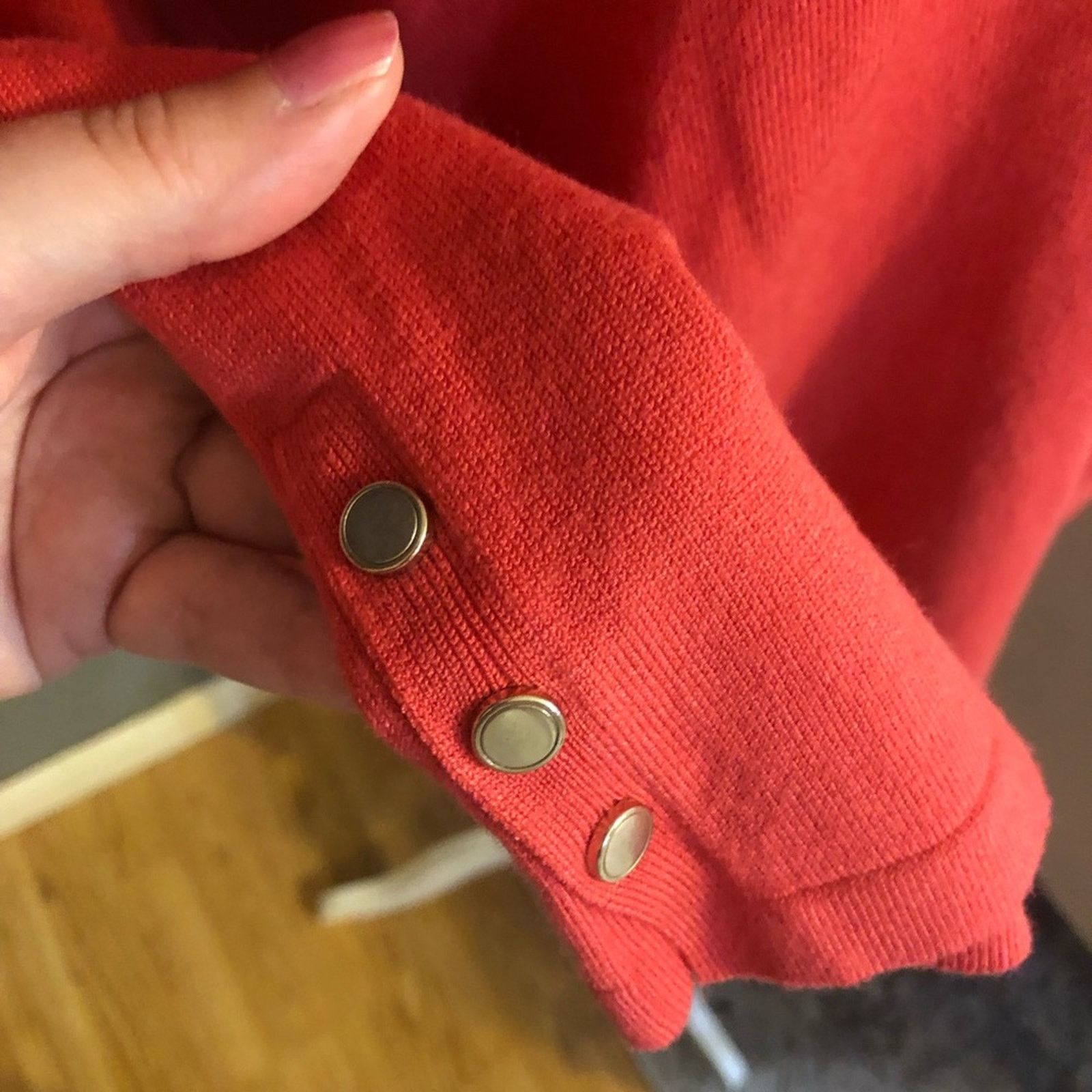 Chicos Chico’s • Red/ Rust Long Sleeve Shirt • Size 1 Size L / US 10 / IT 46 - 3 Thumbnail