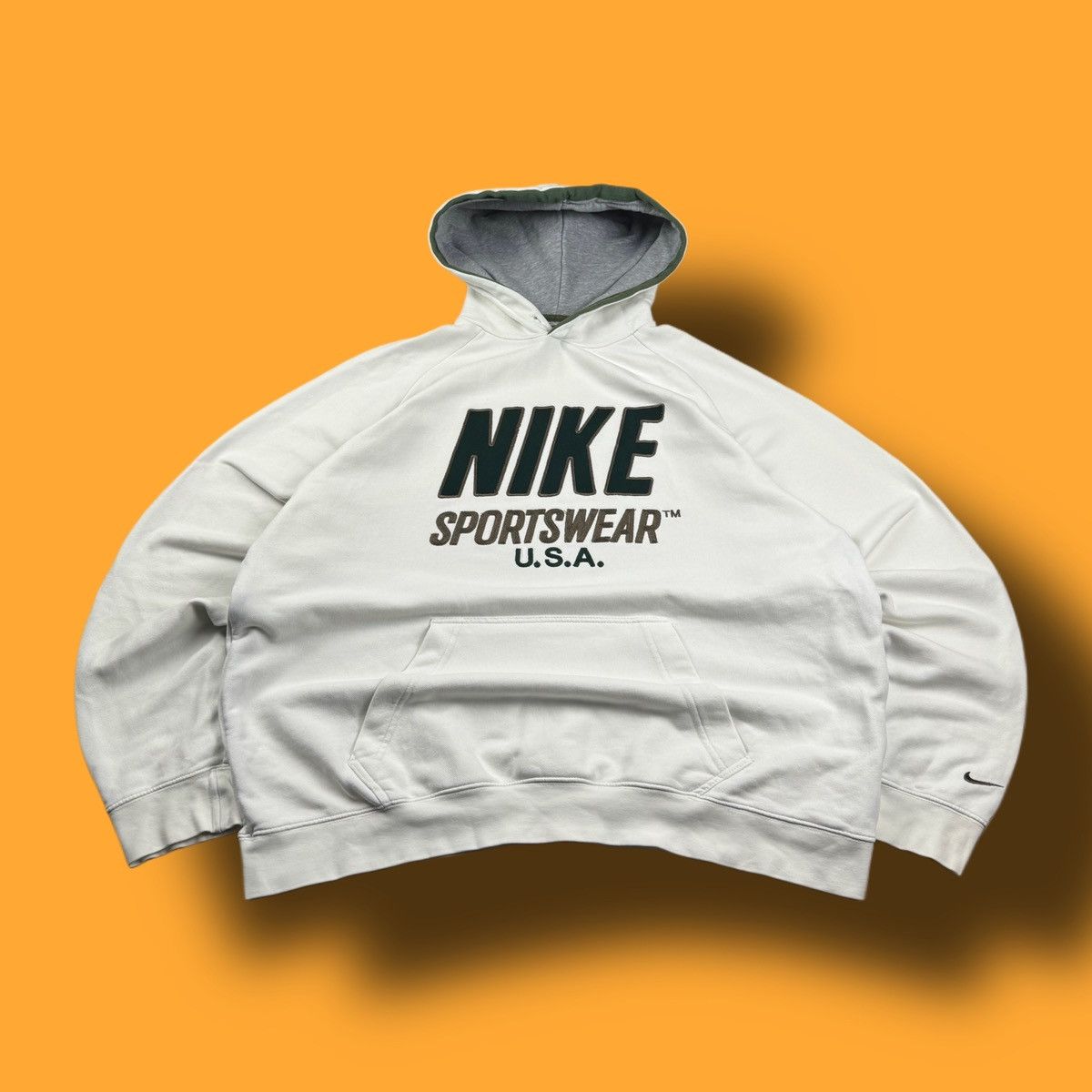 Nike × Vintage NIKE VINTAGE CENTER LOGO OVERSIZE BOXY HOODIE Size US XL / EU 56 / 4 - 1 Thumbnail