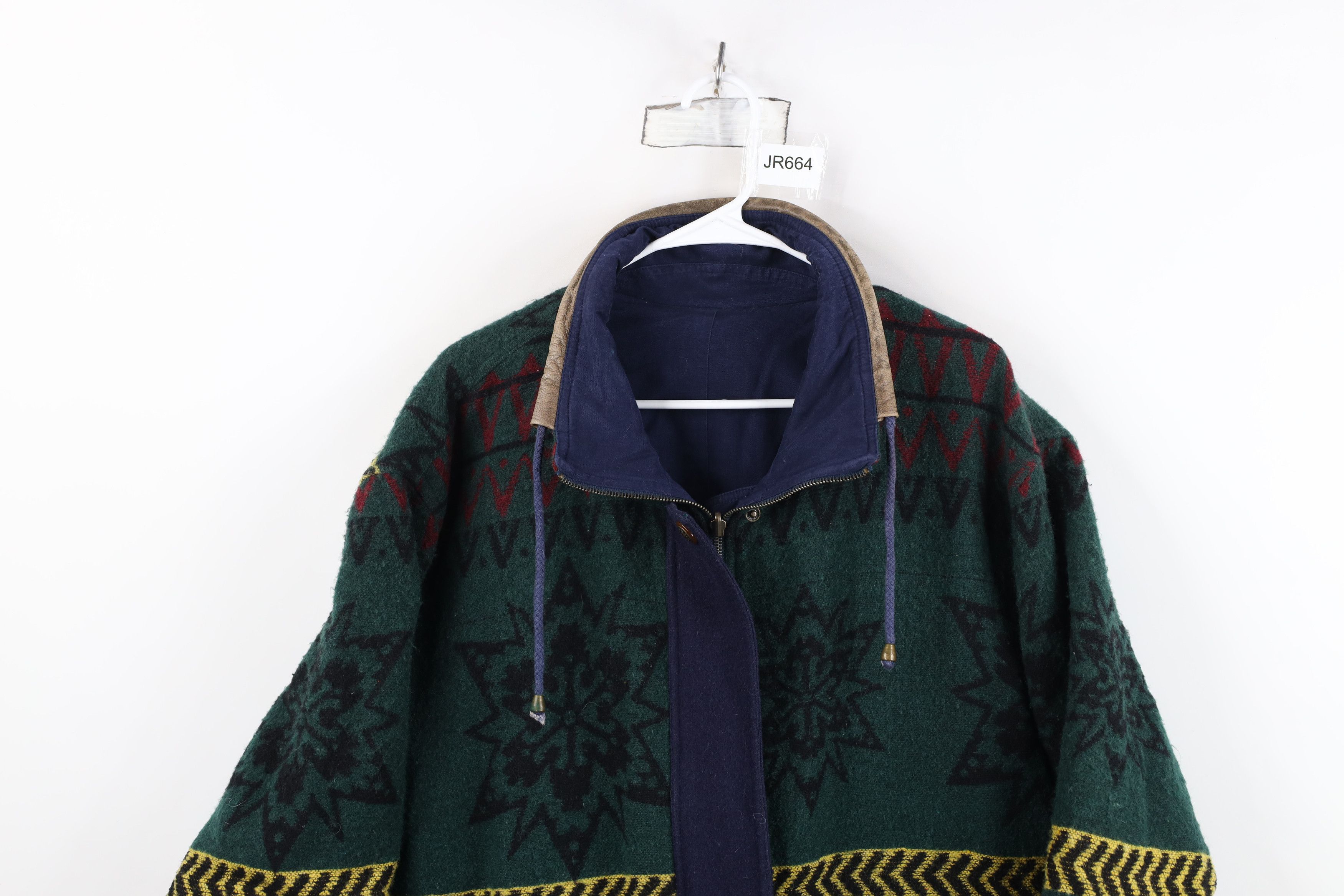 Vintage Vintage 90s Streetwear Reversible Fair Isle Canvas Jacket Size US S / EU 44-46 / 1 - 2 Thumbnail