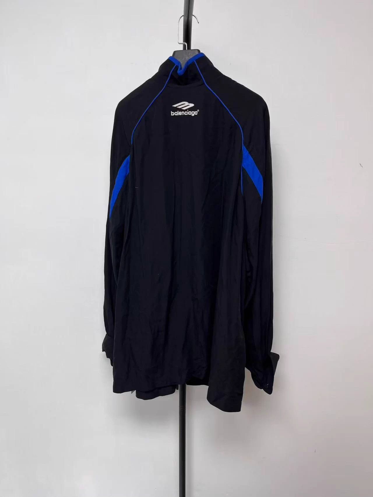 Balenciaga Balenciaga Logo Colorblocked Jacket Women's Black Size L / US 10 / IT 46 - 2 Thumbnail
