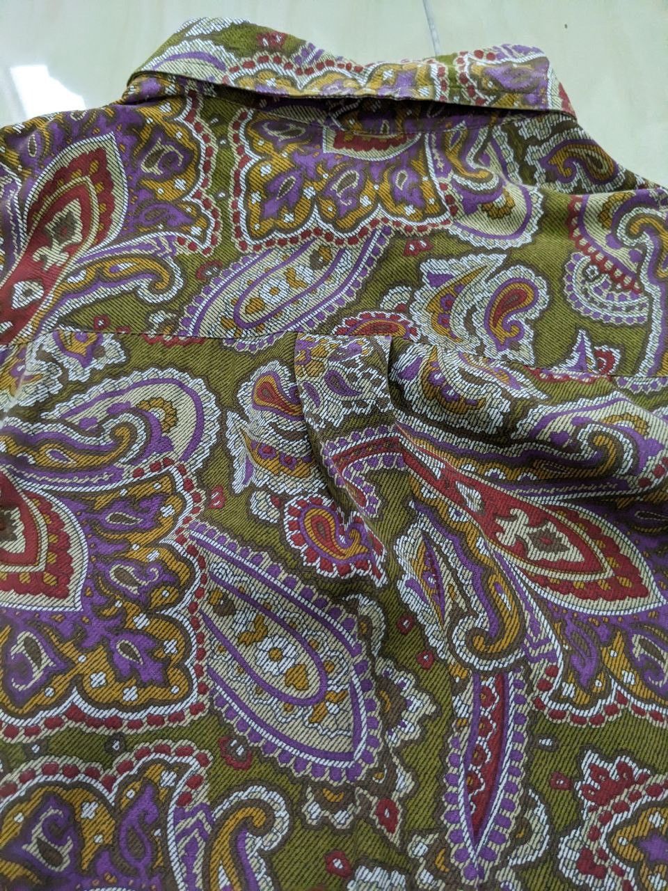 Vintage PREETY GREEN INSPIRED PAISLEY PATTERN BUTTON UP SHIRT Size US XL / EU 56 / 4 - 9 Thumbnail