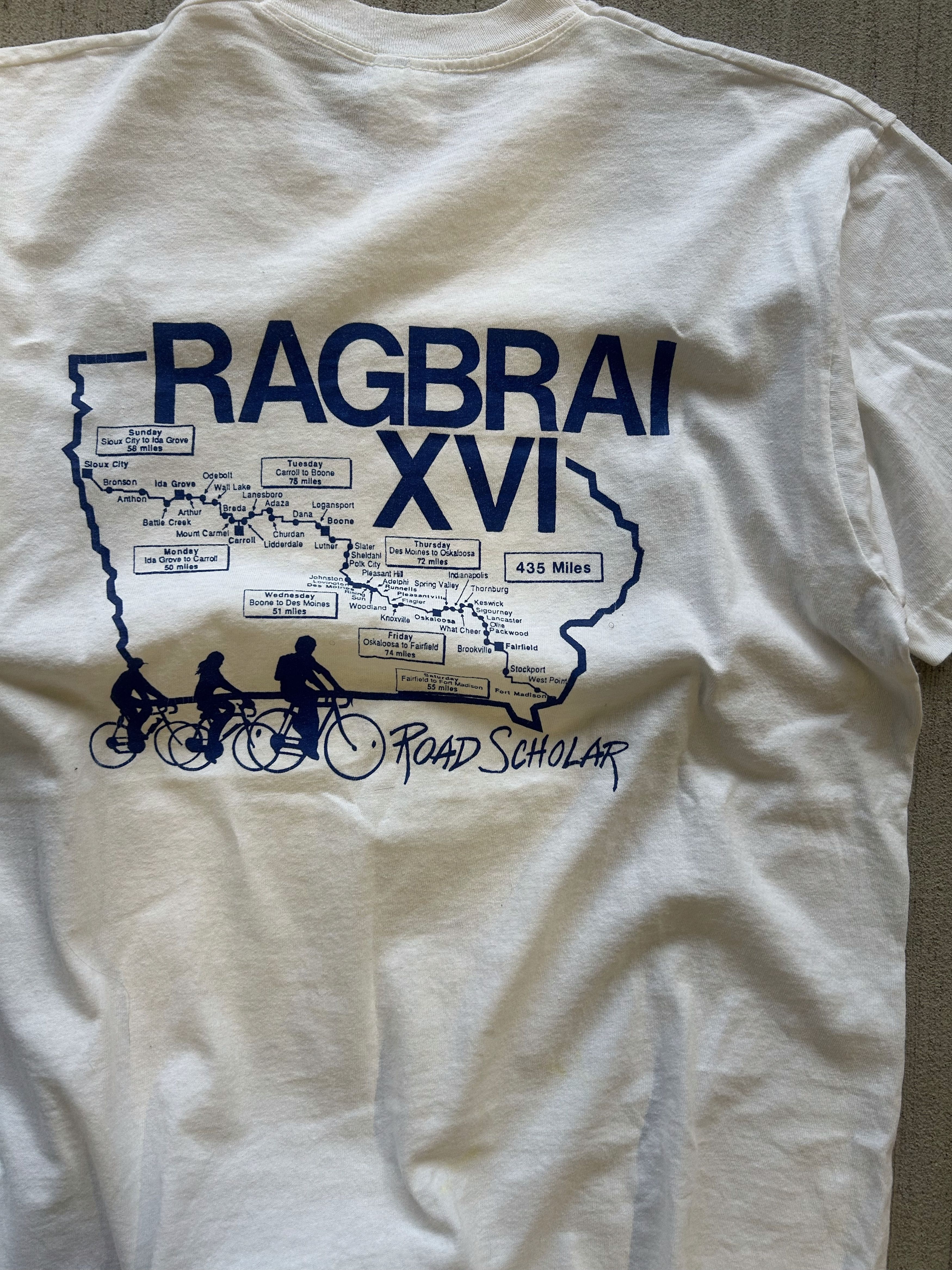 Vintage Vintage RAGBRAI XVI Alumni University of U Single Stitch Size US XL / EU 56 / 4 - 5 Thumbnail