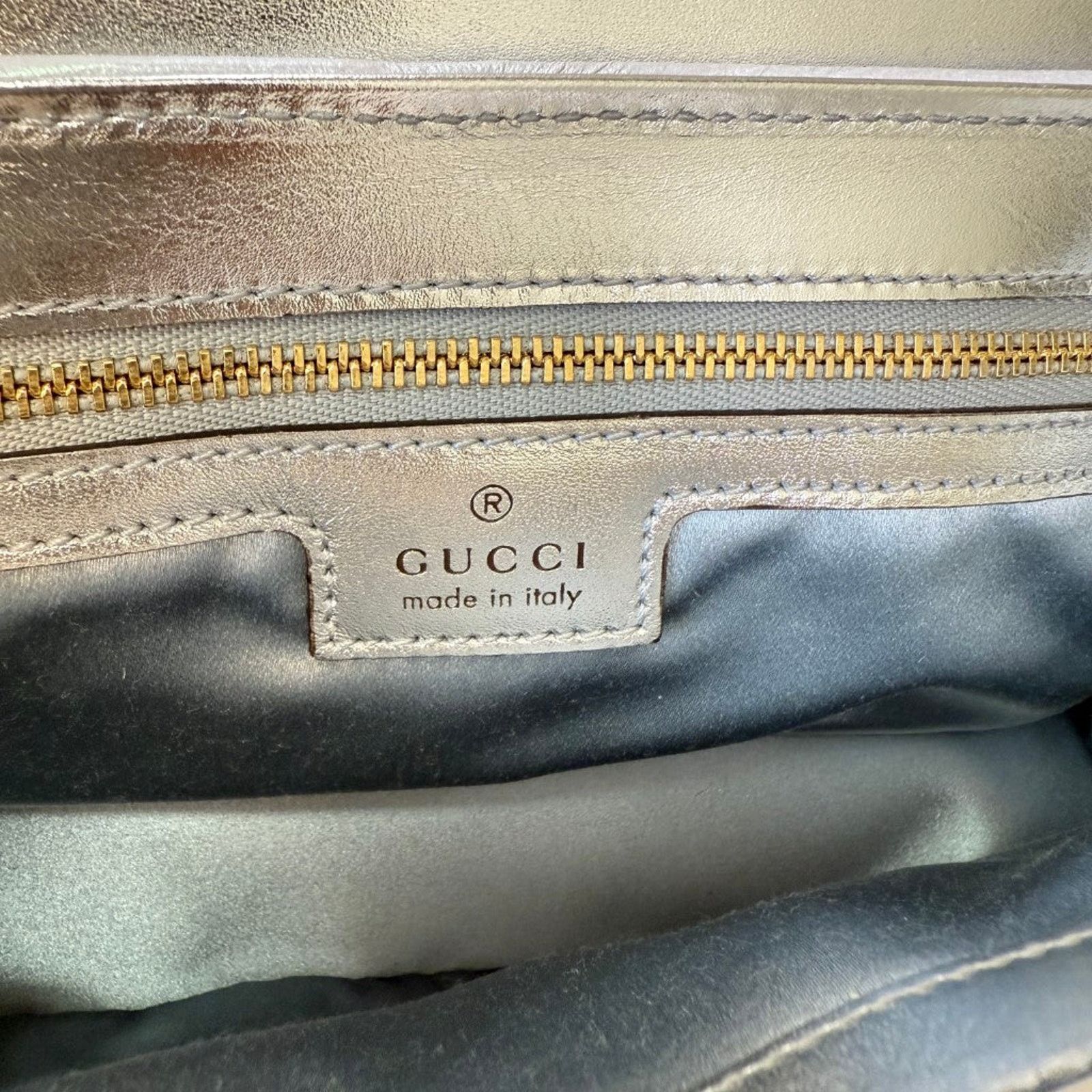 Gucci Gucci Matelasse Small GG Marmont Iridescent Snow Light Blue Size ONE SIZE - 11 Thumbnail