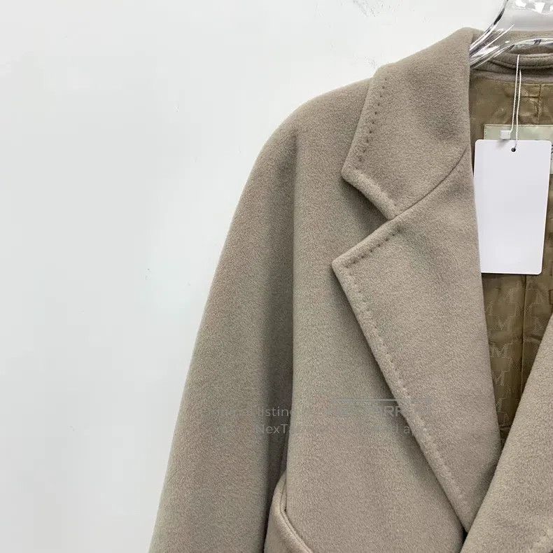 Max Mara Max Mara Sandy Sheep Wool Collar Double Breasted Belted Co Size M / US 6-8 / IT 42-44 - 3 Thumbnail