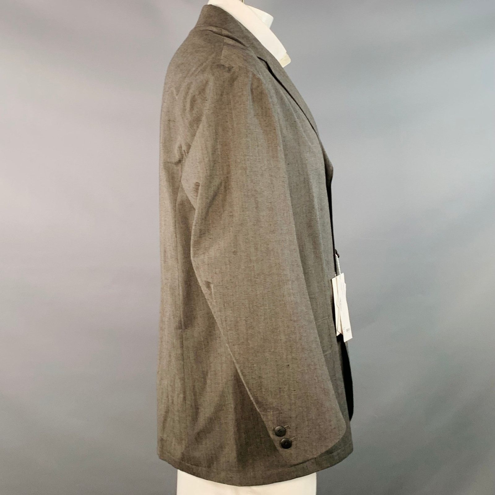 Visvim Size L Yardbird Grey Wool Linen Notch Lapel Sport Coat Size 42R - 2 Thumbnail