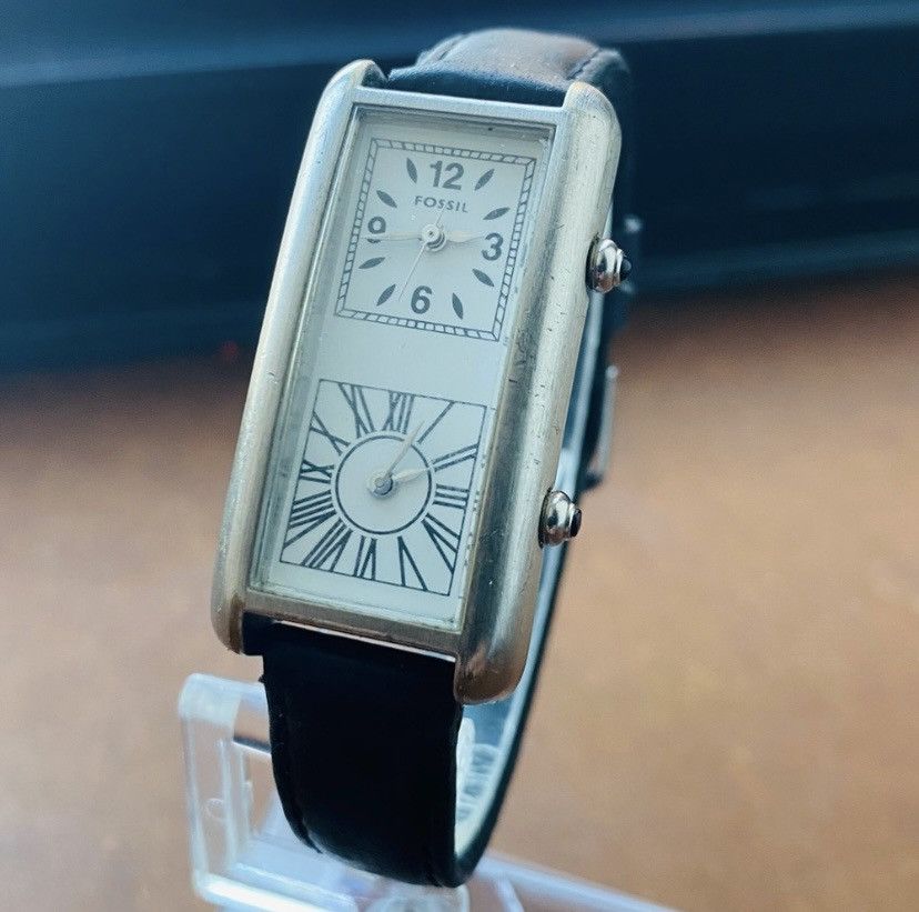 Fossil 1995 TWO DIAL ART DECO FOSSIL WATCH ES-8733 | Grailed