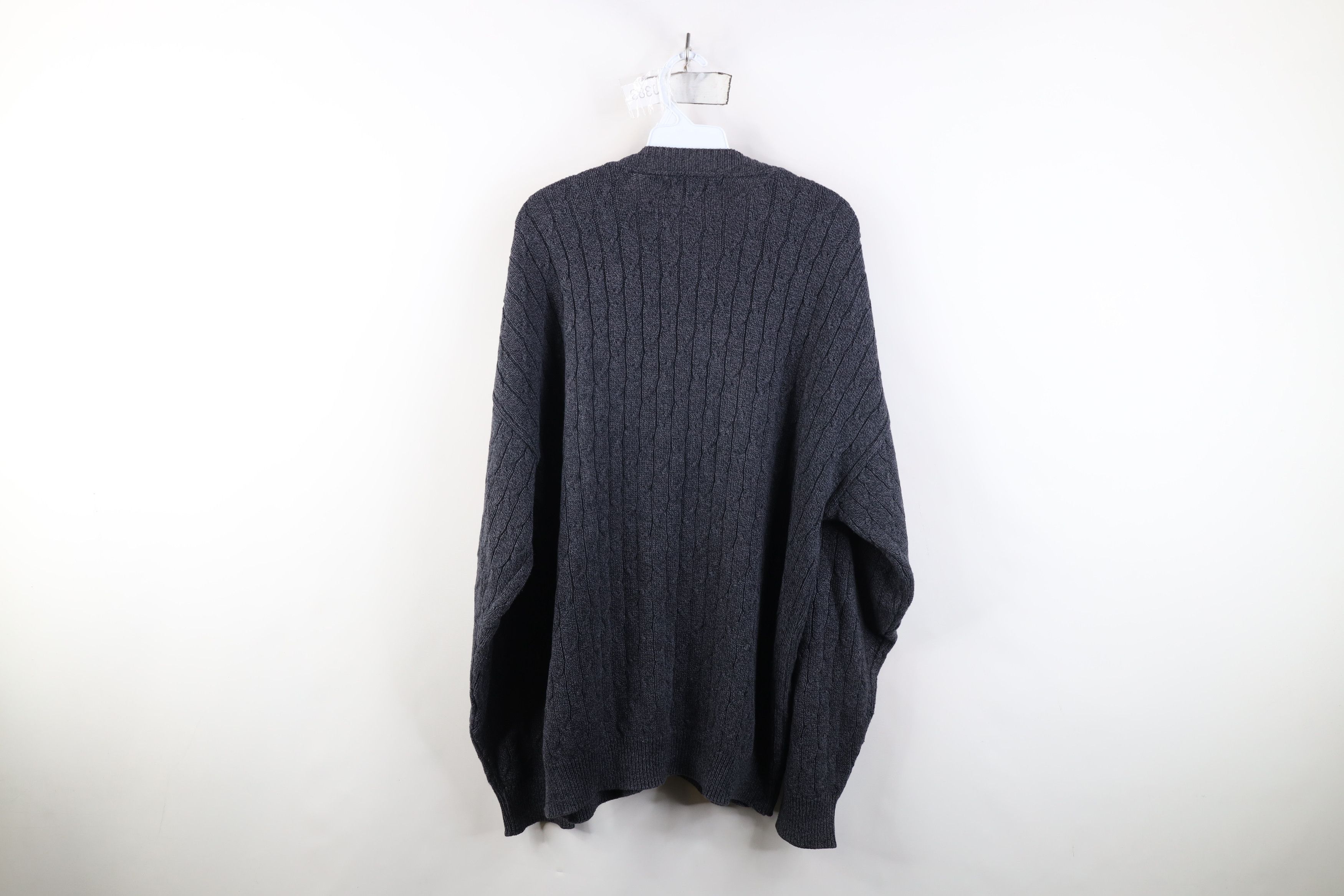 Vintage Vintage 90s Streetewar Cable Knit Cardigan Sweater Blue USA Size US XL / EU 56 / 4 - 10 Thumbnail