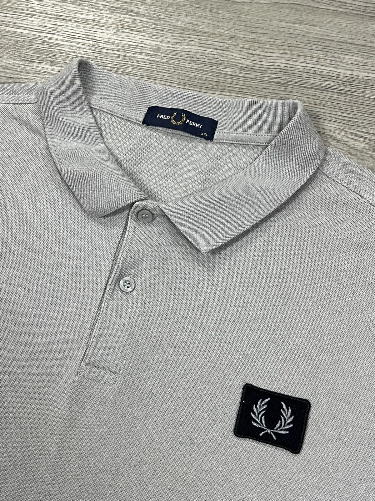 Fred Perry Fred Perry Men Grey Pique Short Sleeve Polo Shirt XXL Size US XXL / EU 58 / 5 - 3 Thumbnail