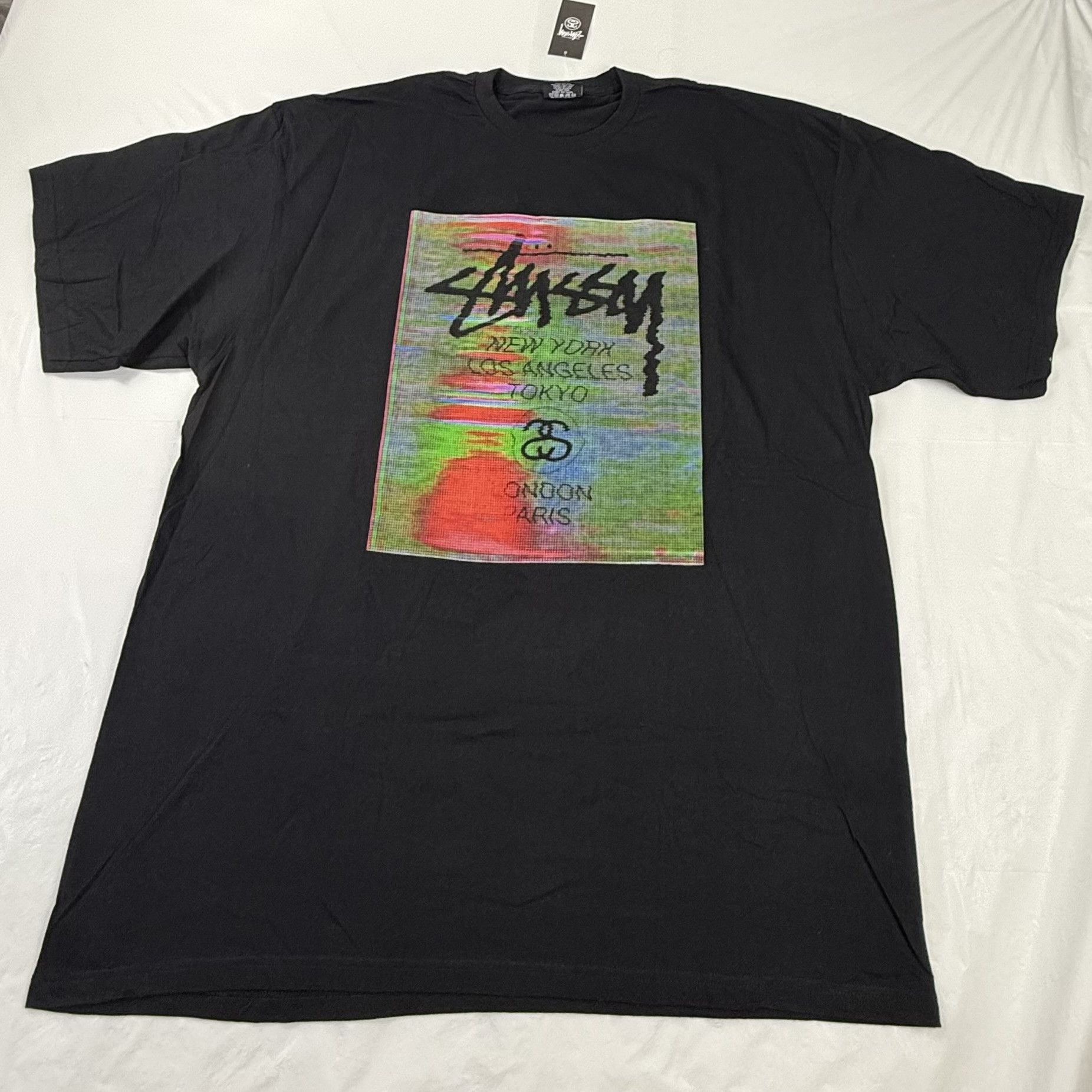 Champion × Stussy Vintage Stussy x Champion World Tour Black Tee