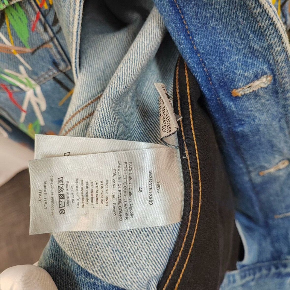 Dior Dior Homme KVA ss15 Scribble Multicolor Denim Jacket Size US M / EU 48-50 / 2 - 4 Thumbnail