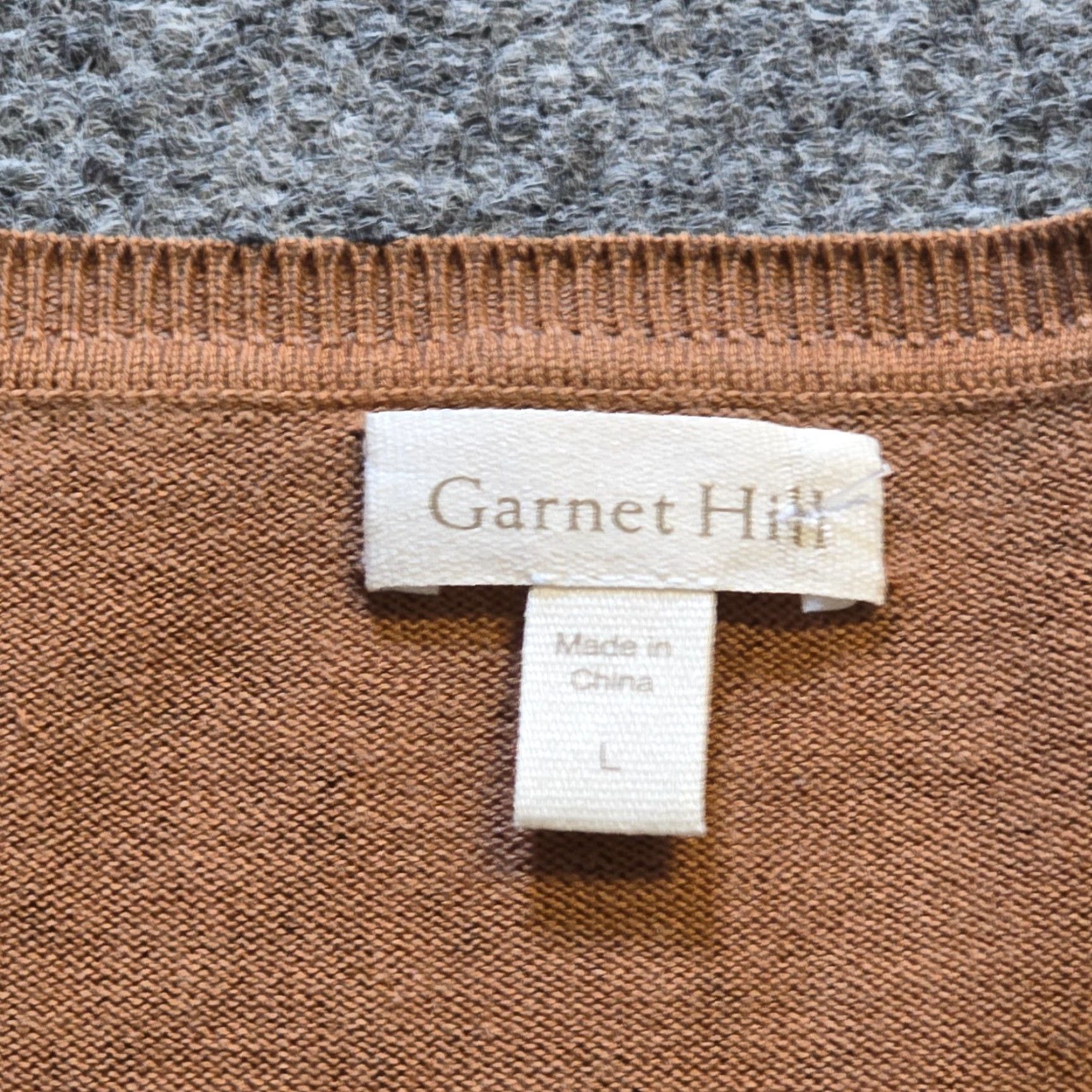 Vintage Garnet Hill Sweater Womens Large Brown Leopard Silk Blend Knit Long Sleeve Pullover Regular Fit Lightweight Crew Neck Pattern: Animal Print Size L / US 10 / IT 46 - 3 Thumbnail