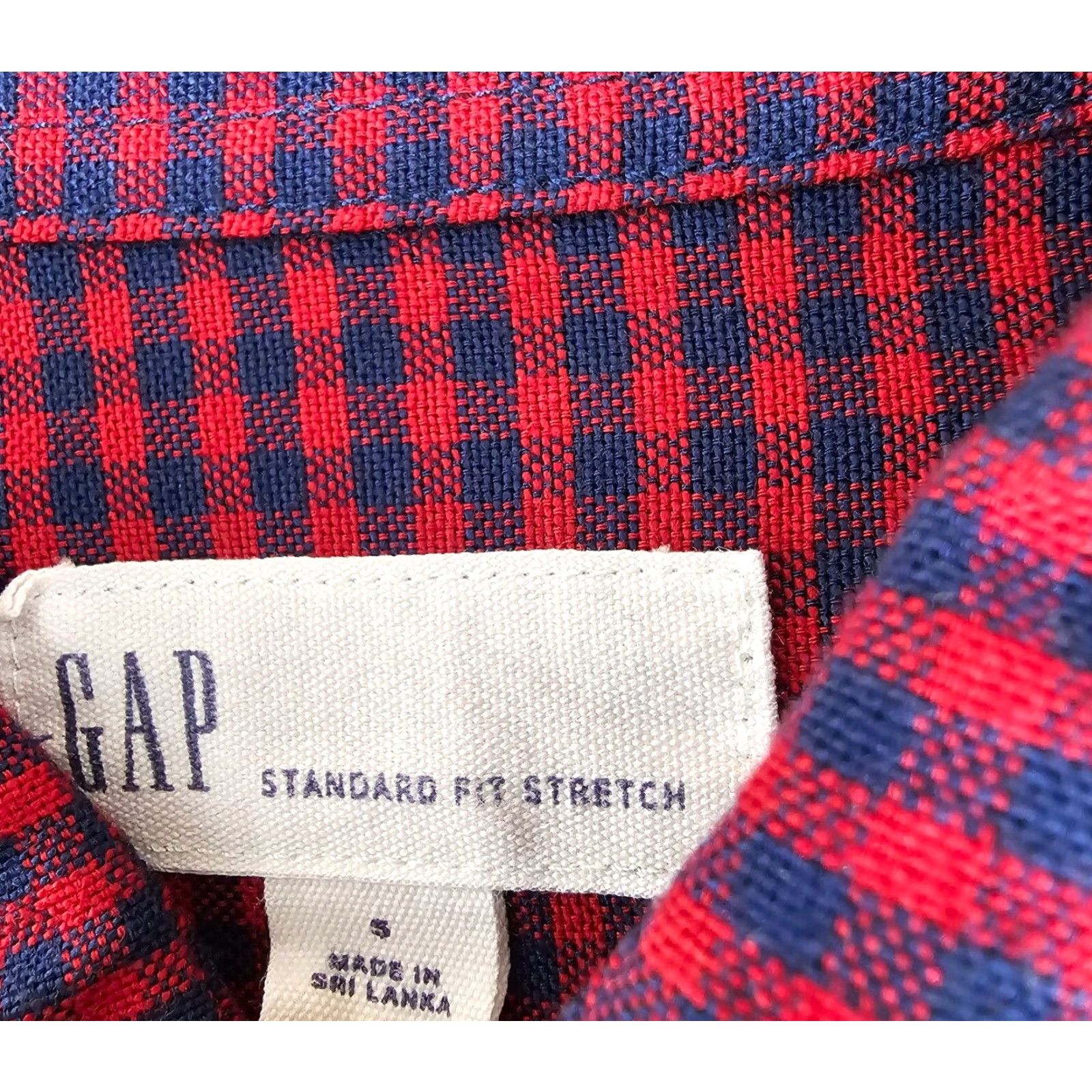 Gap GAP Shirt Mens Small Red Blue Check Knit Button Up Long Sleeve Preppy Size US S / EU 44-46 / 1 - 3 Thumbnail