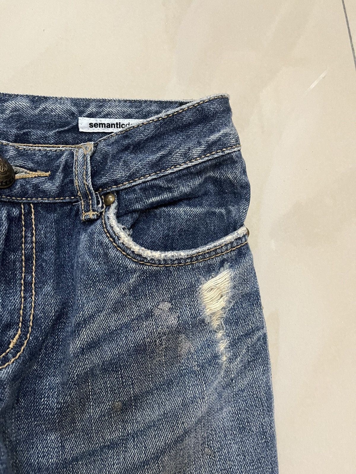 Hysteric Glamour Semantic Design distressed flared silver dust low rise F1 Size US 28 / EU 44 - 11 Thumbnail