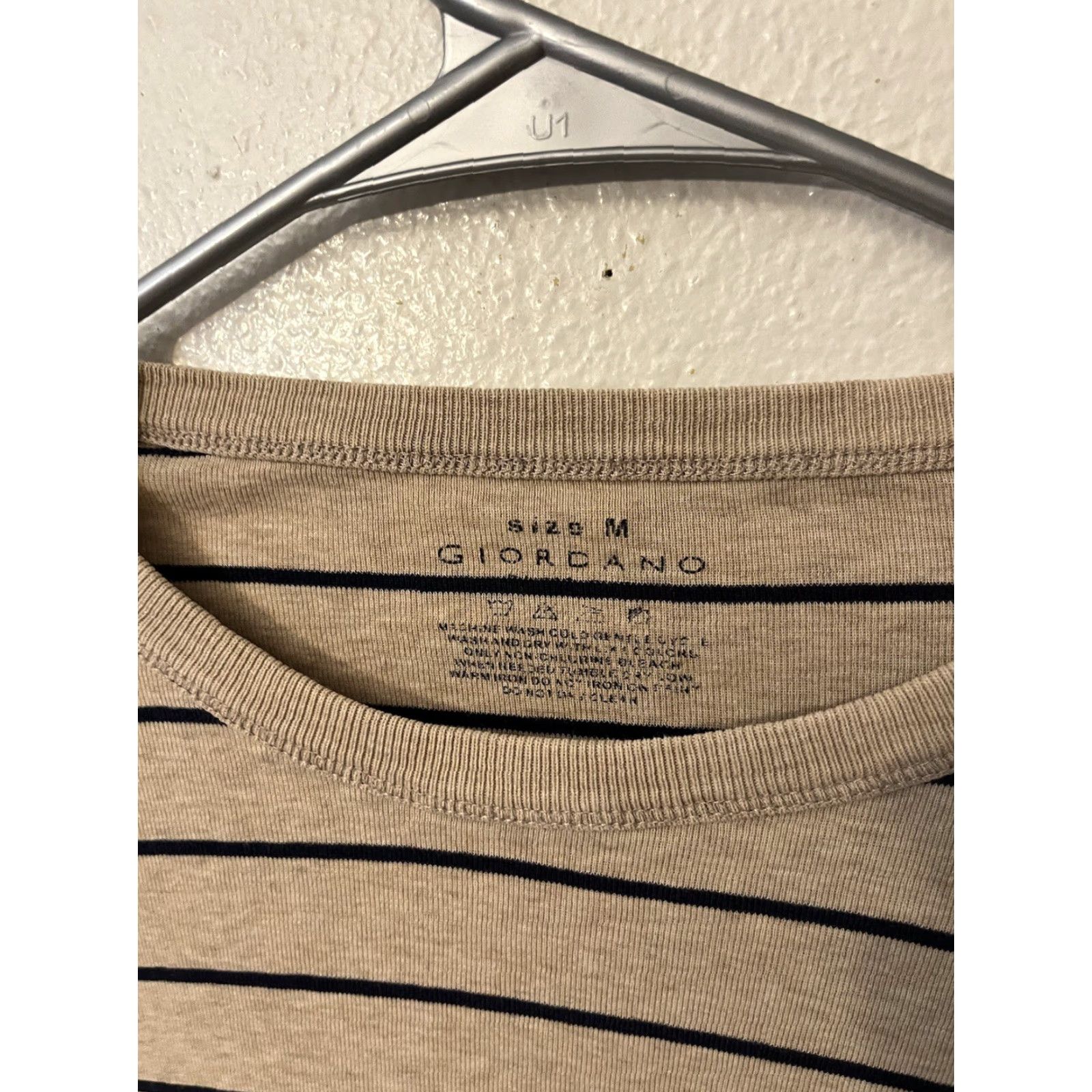 Vintage VINTAGE Giordano Men’s Crew Neck Sweater Brown Stripes Waffle Knit Pullover, Regular, Size M, All Seasons, Cotton, Knit, Long Sleeve, Brown, Mens Size US M / EU 48-50 / 2 - 2 Thumbnail