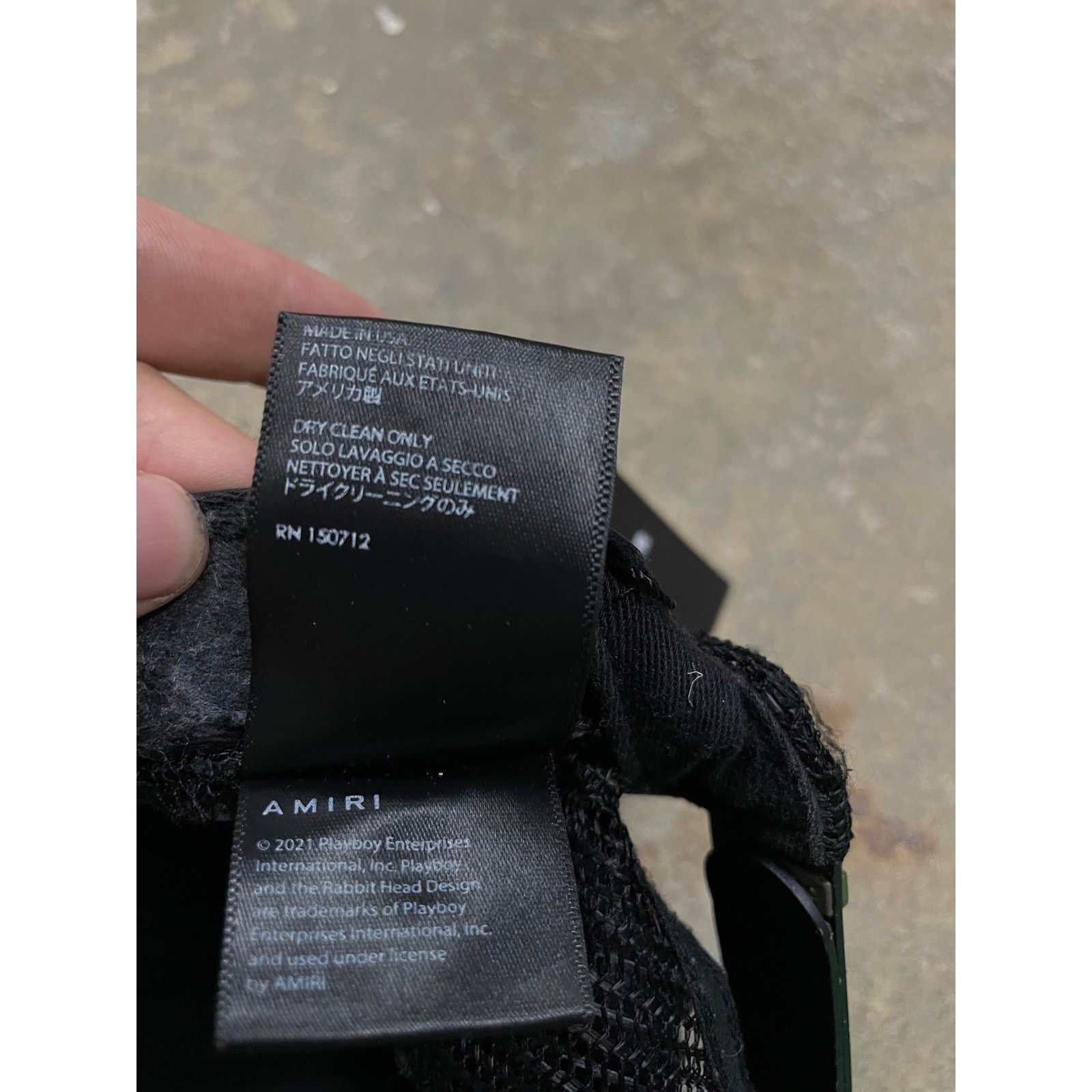 Amiri Amiri Cap Black Playboy Used OS Size ONE SIZE - 6 Thumbnail