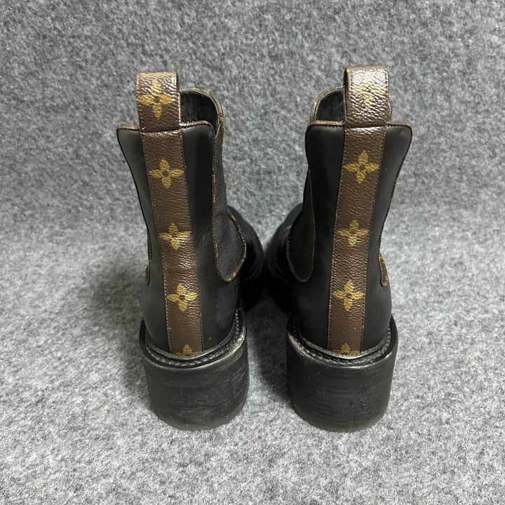 Louis Vuitton Louis Vuitton Beaubourg Black Chelsea Boots for Women -2508 Size US 6 / IT 36 - 3 Thumbnail