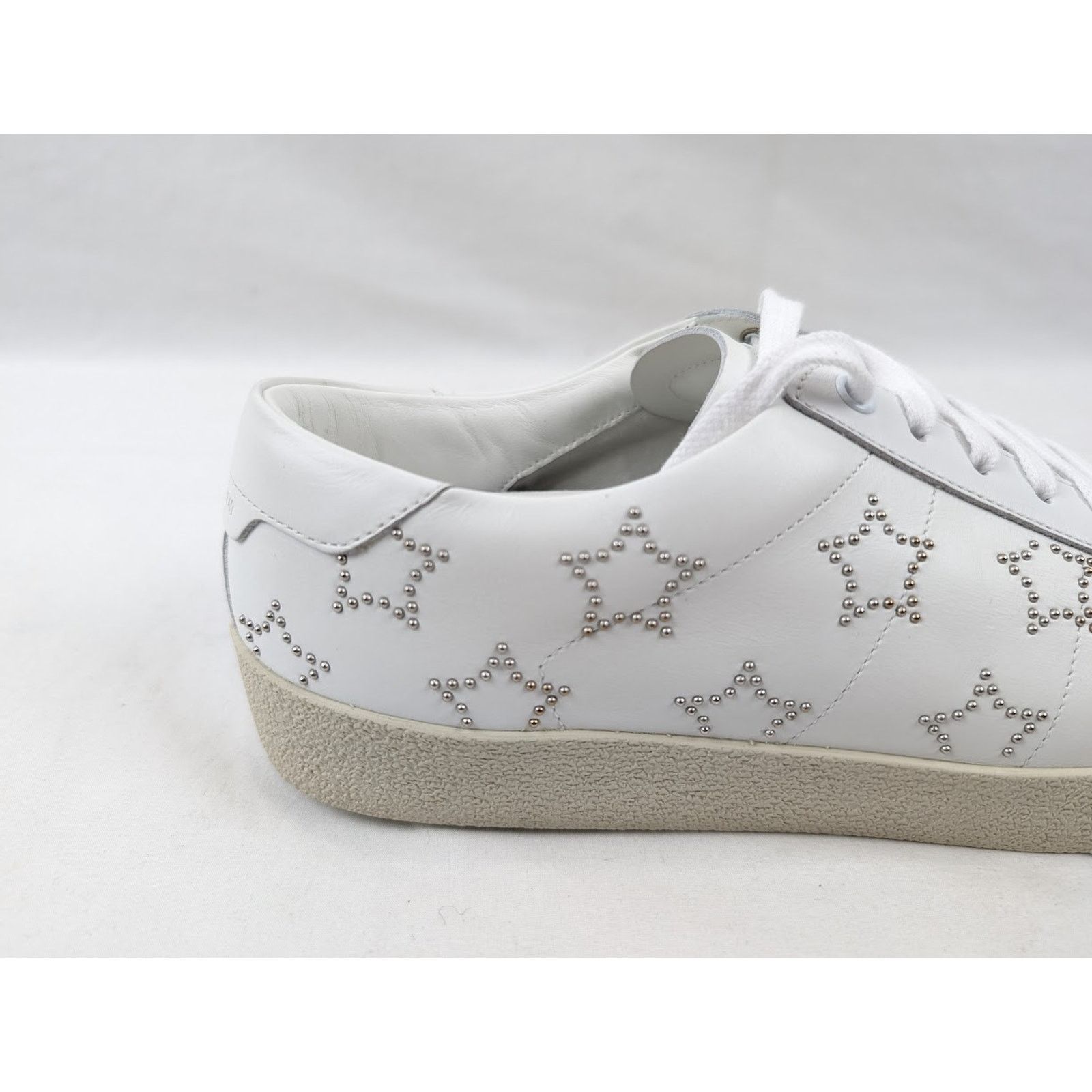 Saint Laurent Paris o1rshd1 SL/06 Star Merid Low-Top Sneakers in Blanc Optique Size US 9.5 / EU 42-43 - 4 Thumbnail