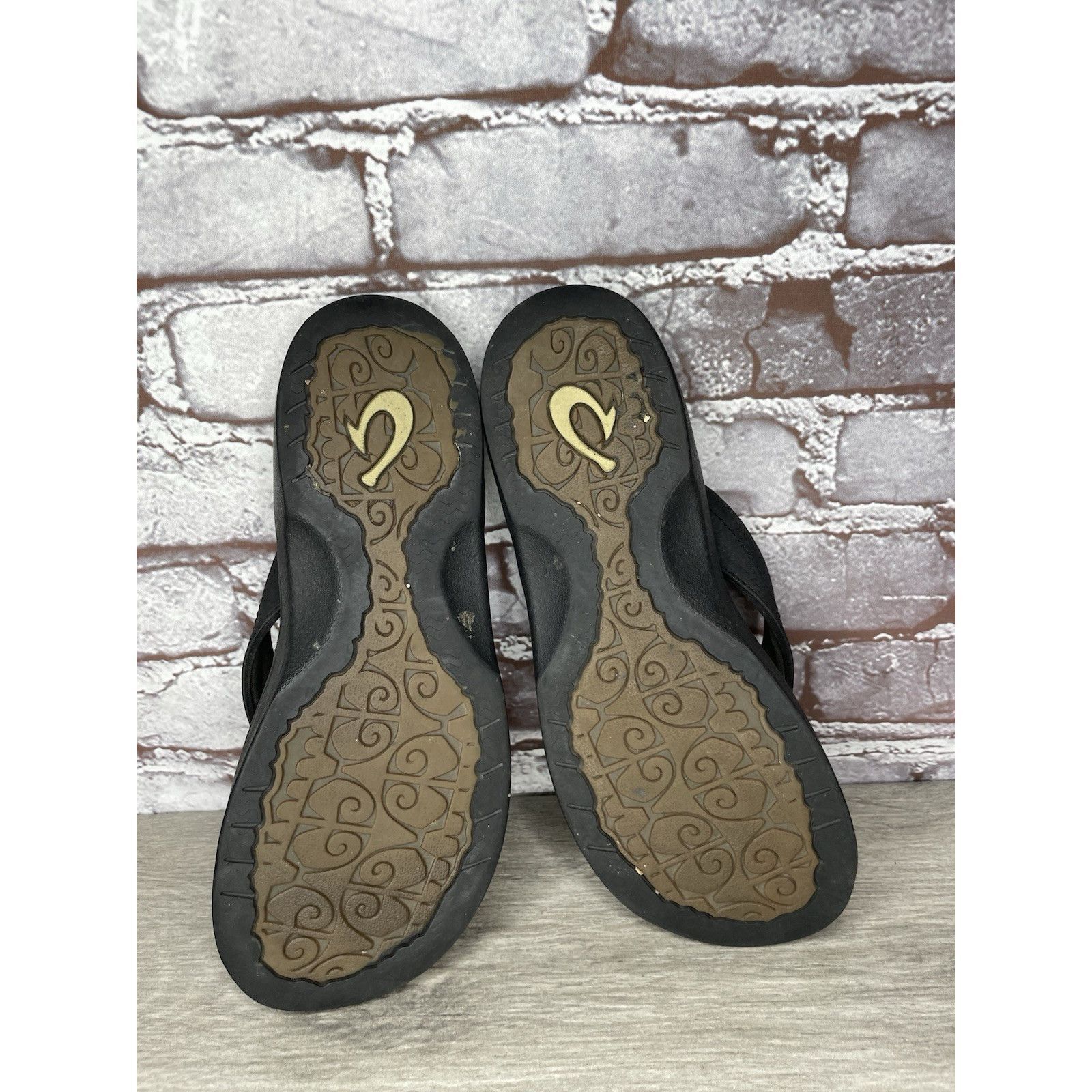 Olukai Olukai Ohana Black Synthetic Flip Flop Thong Beach Sandals W Size US 8 / IT 38 - 8 Thumbnail