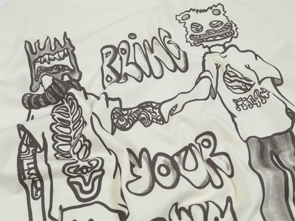 Japanese Brand × Vintage Funny cartoon graffiti print casual T-shirt Size US M / EU 48-50 / 2 - 4 Thumbnail