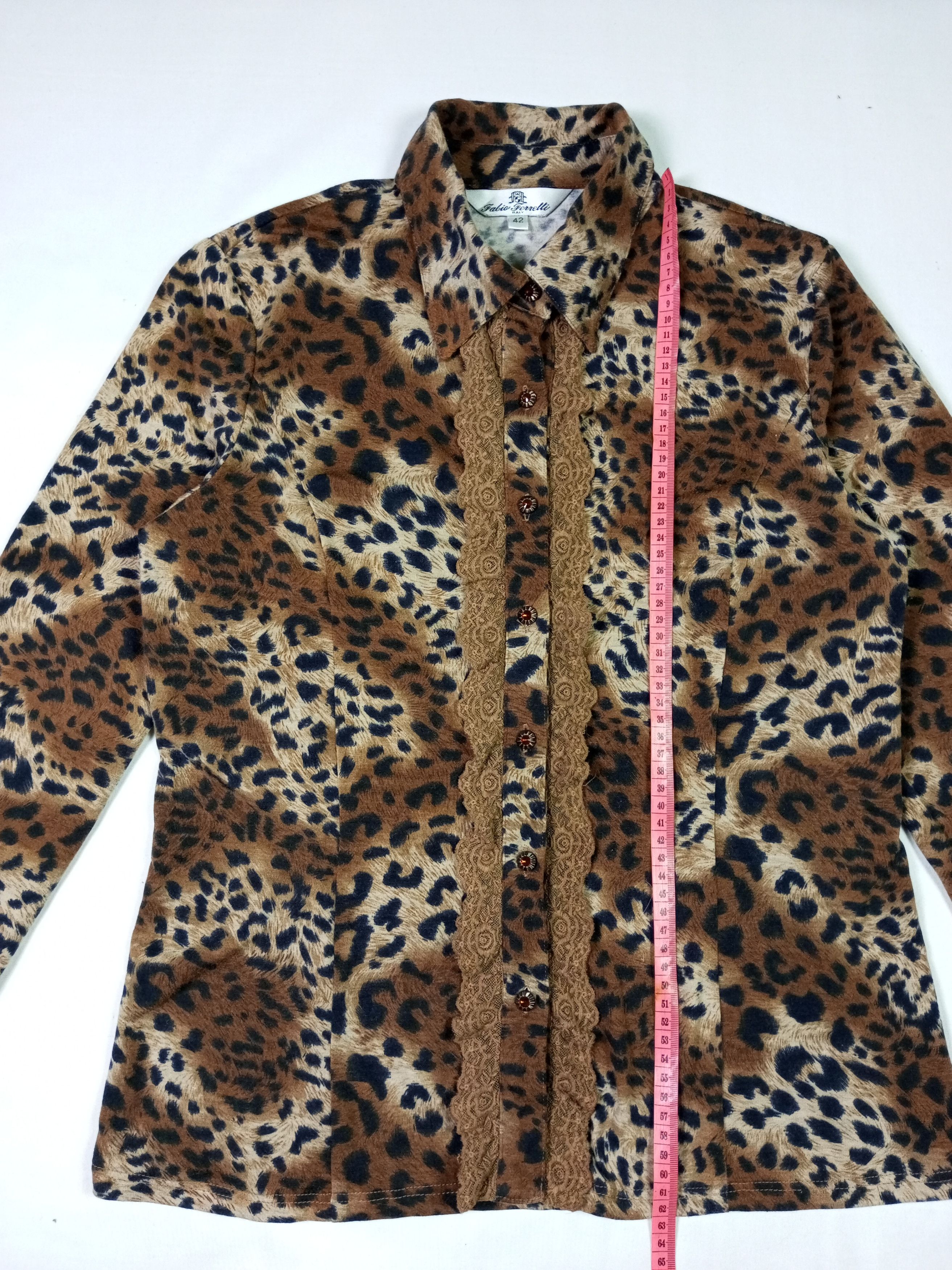 Designer × Japanese Brand Vintage leopard print button up blouses Size M / US 6-8 / IT 42-44 - 5 Thumbnail