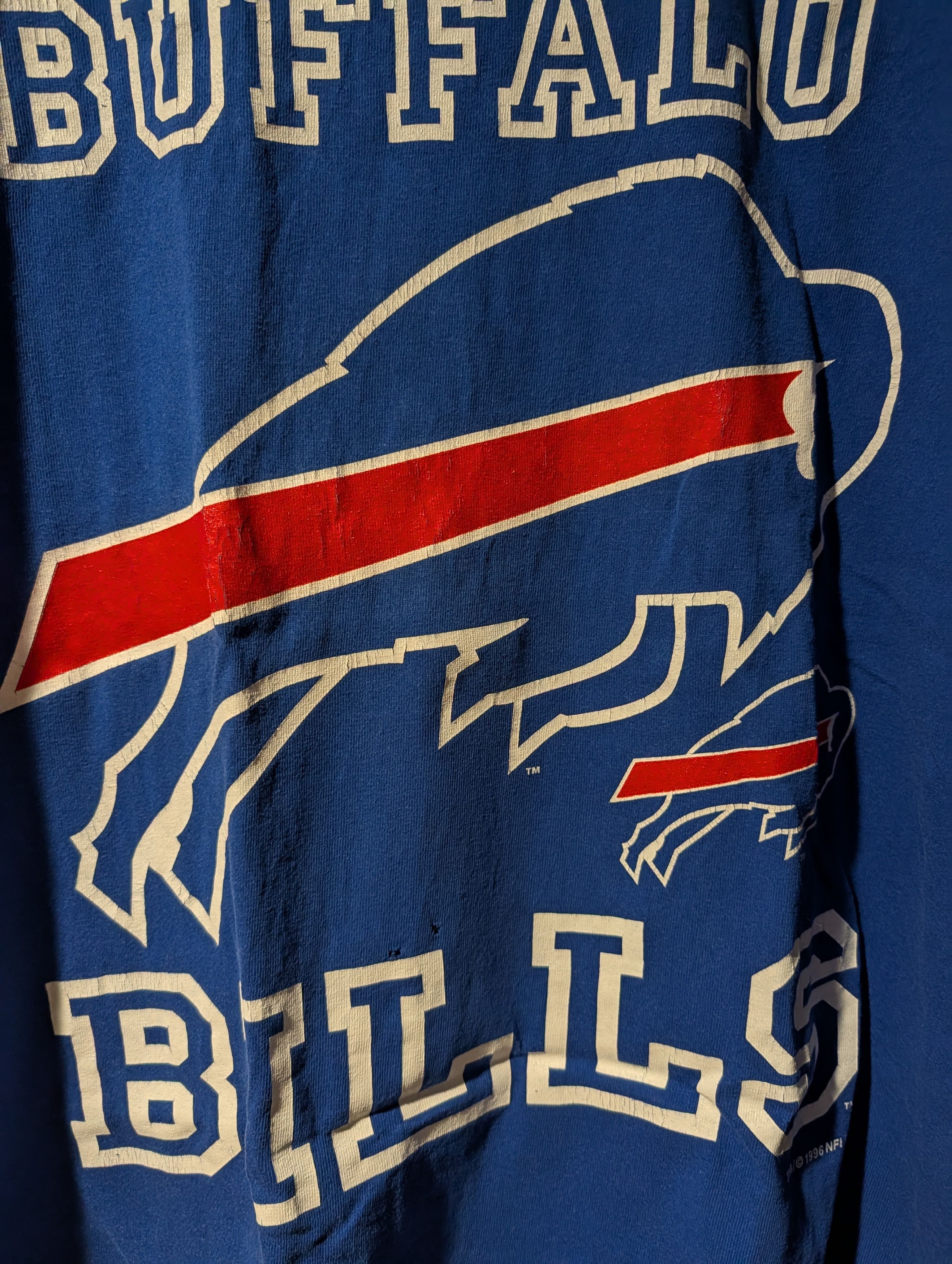 NFL Vintage 1996 Buffalo Bills NFL Football Big Print T-Shirt Size US L / EU 52-54 / 3 - 2 Thumbnail