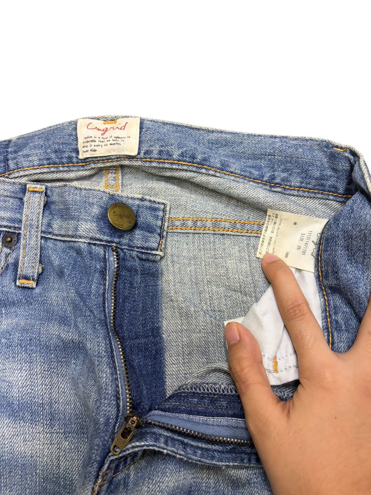 Edwin Vintage Ungrid Selvedge Distressed Jeans Size 27" / US 4 / IT 40 - 5 Thumbnail