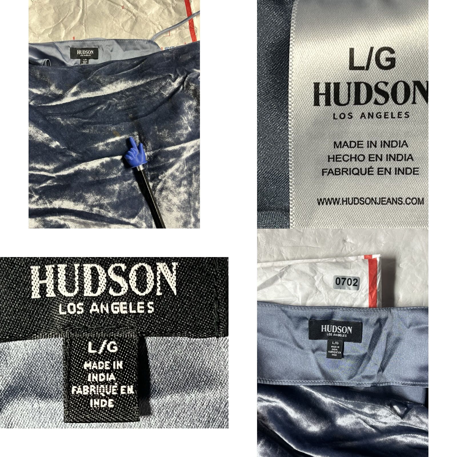 Hudson Hudson Camisole Blue Velvet Cowl Neck Tank Size Large Women Shirt/Top Party/Cocktail Velvet Sleeveless Strappy Size L / US 10 / IT 46 - 8 Thumbnail