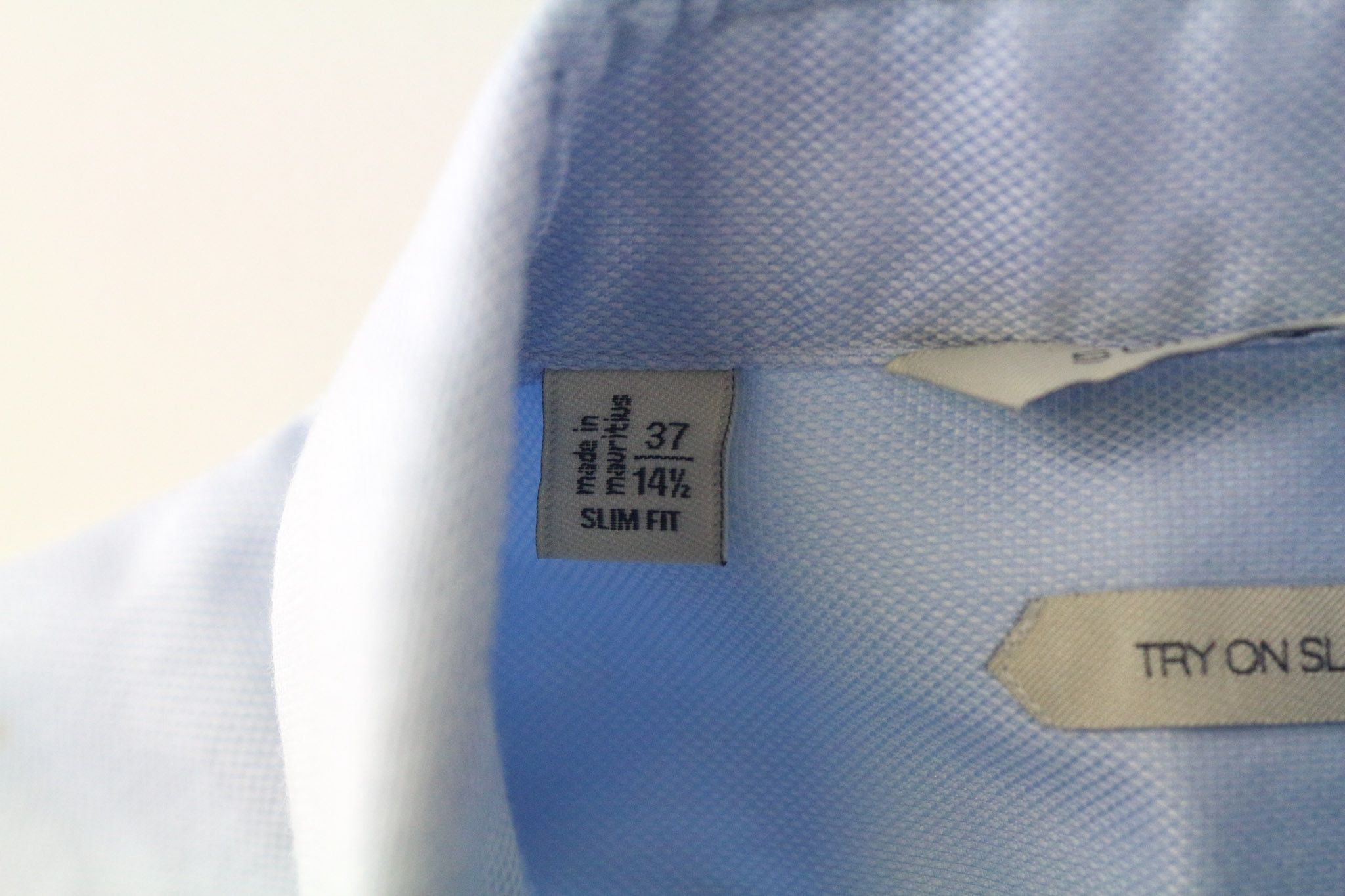 Suitsupply 37/14 1/2 Slim Blue Cotton Button-Up Shirt 76241 Size 38R - 5 Thumbnail