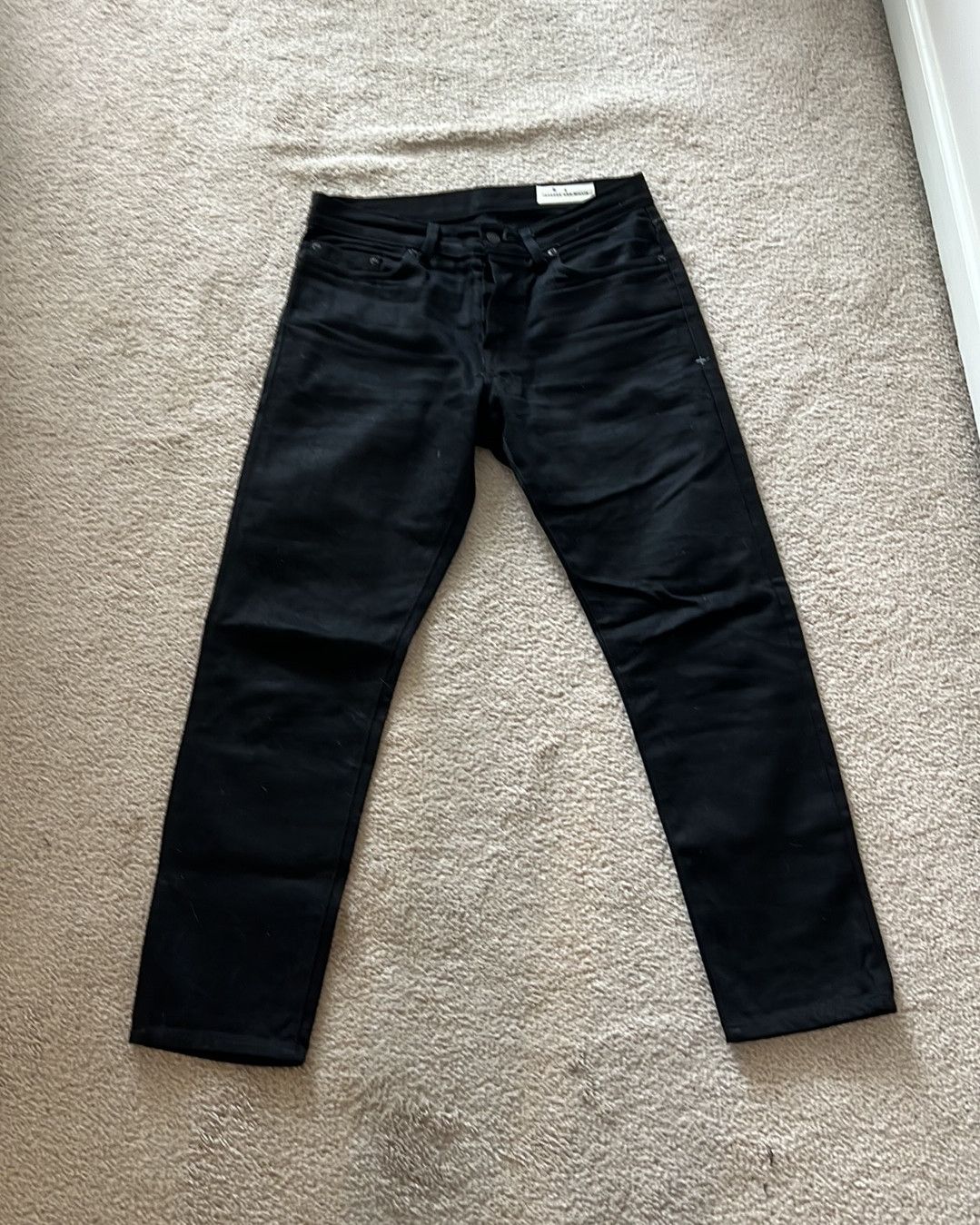 image of Imogene Willie Imogene + Willie - Barton Slim - Black Raw Denim - Size 30, Men's