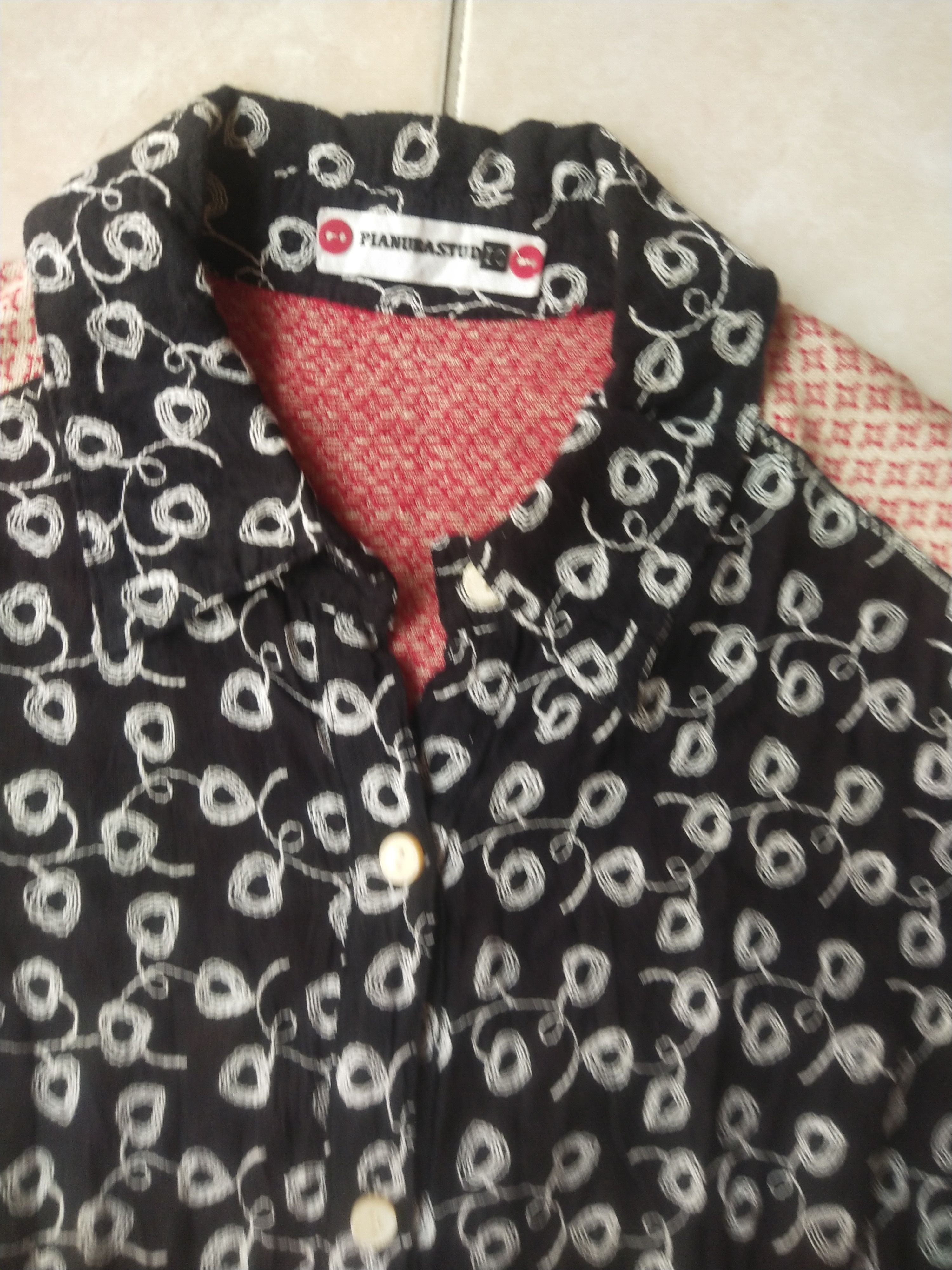 Vintage Vintage Pianurastudio Italy Mixed Print Patchwork Blouse Y2K Size M / US 6-8 / IT 42-44 - 3 Thumbnail
