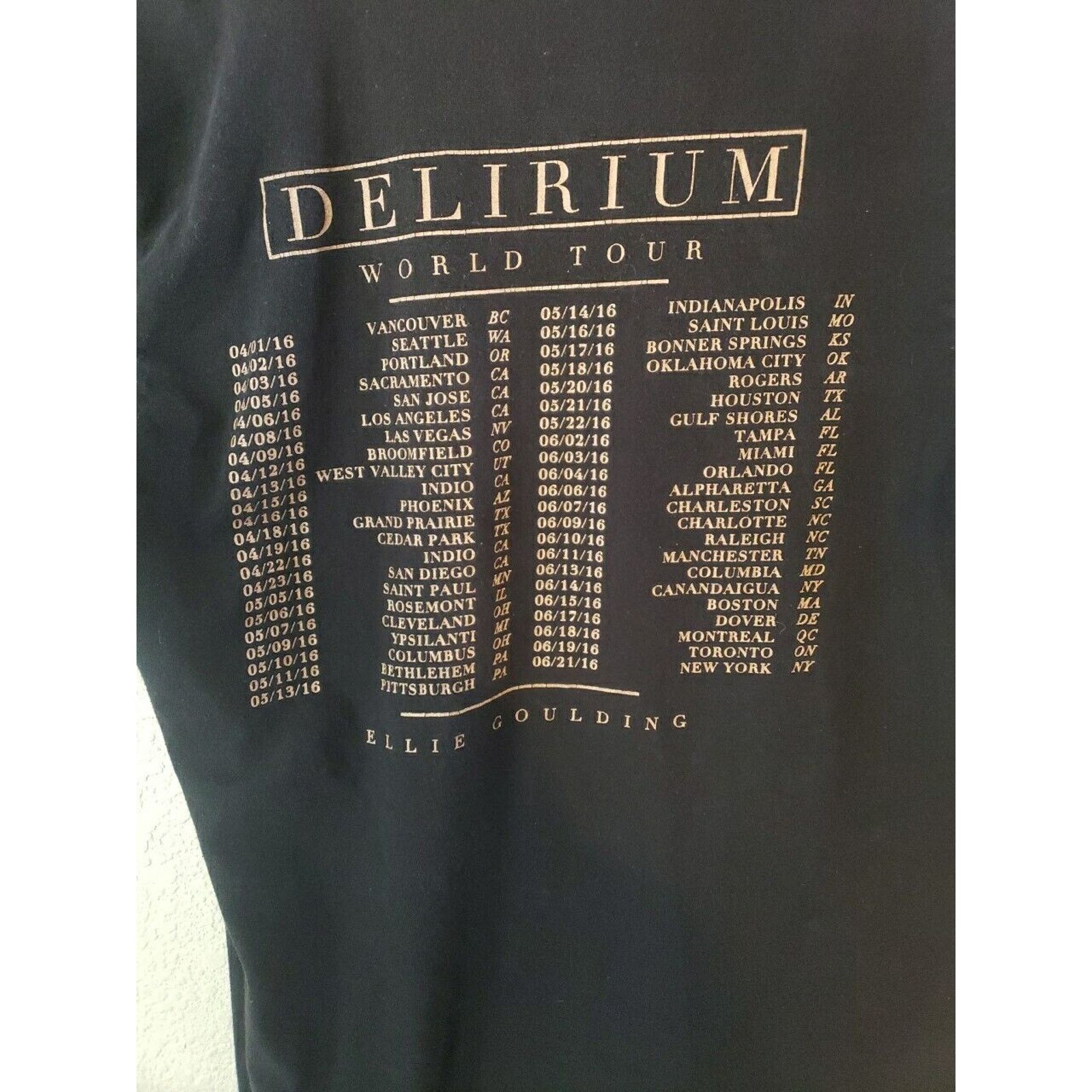 Other Ellie Goulding Delirium 2016 World Tour T Shirt SIZE SMALL Size US S / EU 44-46 / 1 - 8 Thumbnail