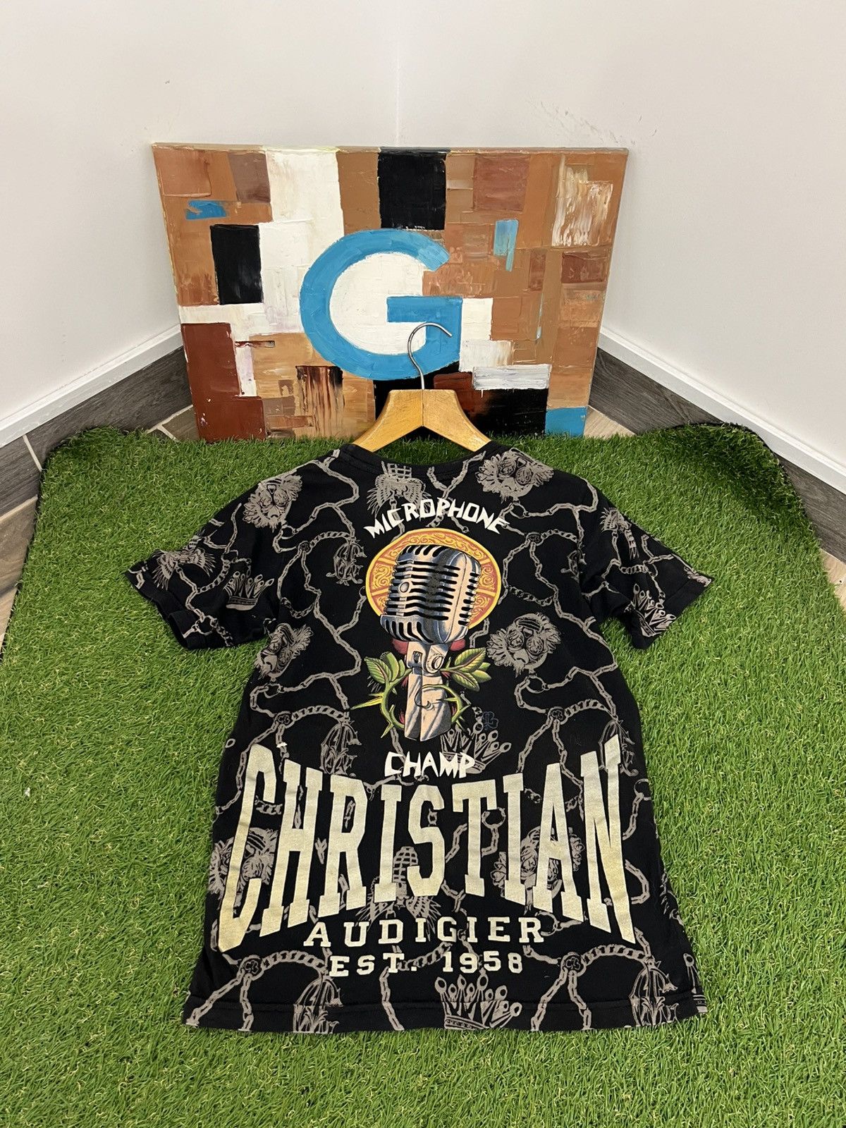 Christian Audigier × Ed Hardy × Vintage Vintage Christian Audigier “Champ” Black T-Shirt Size US M / EU 48-50 / 2 - 6 Thumbnail