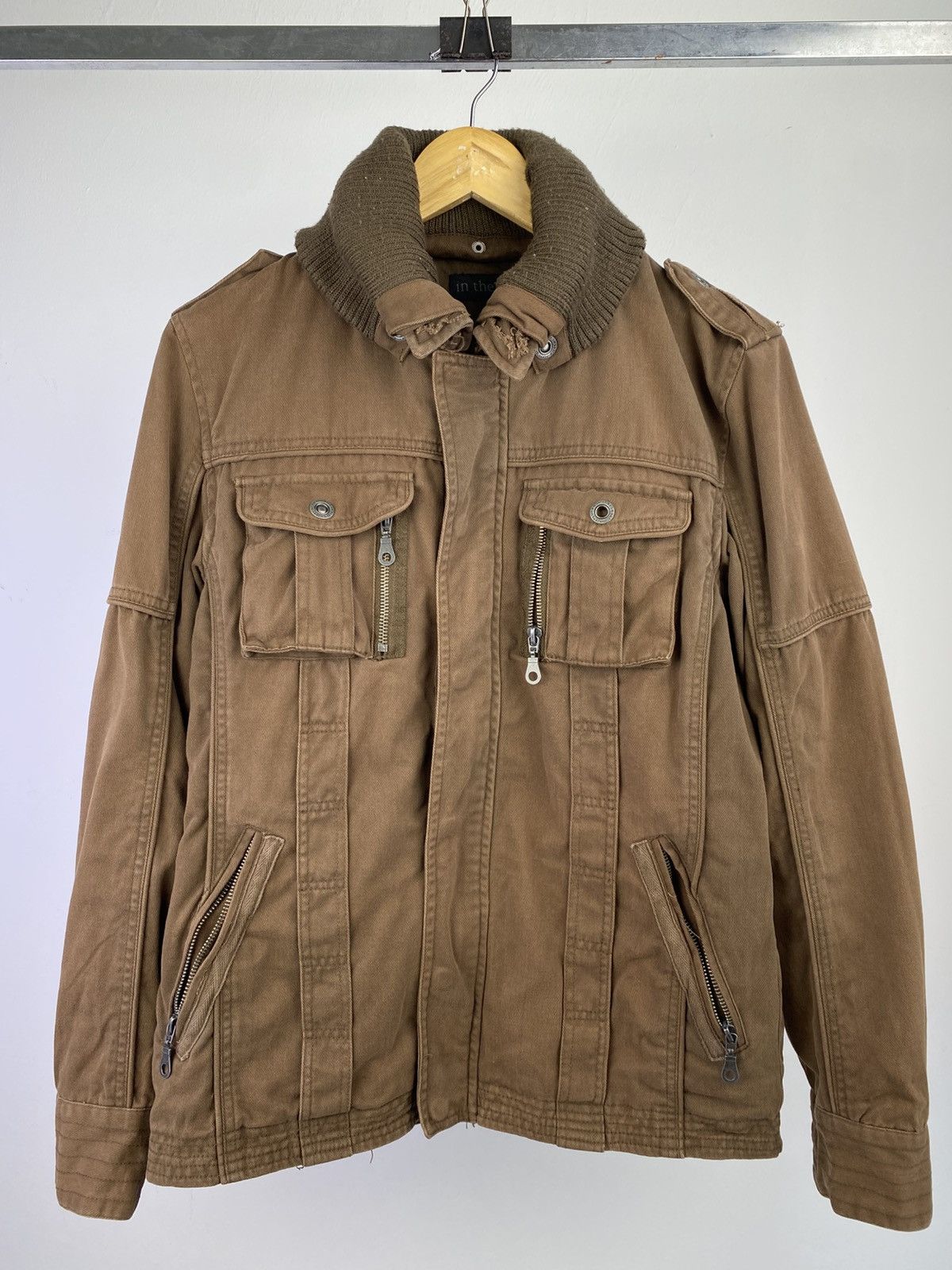 In The Attic In the Attic Military Field Jacket Brown Rib Collar Y2K Size US M / EU 48-50 / 2 - 1 Thumbnail