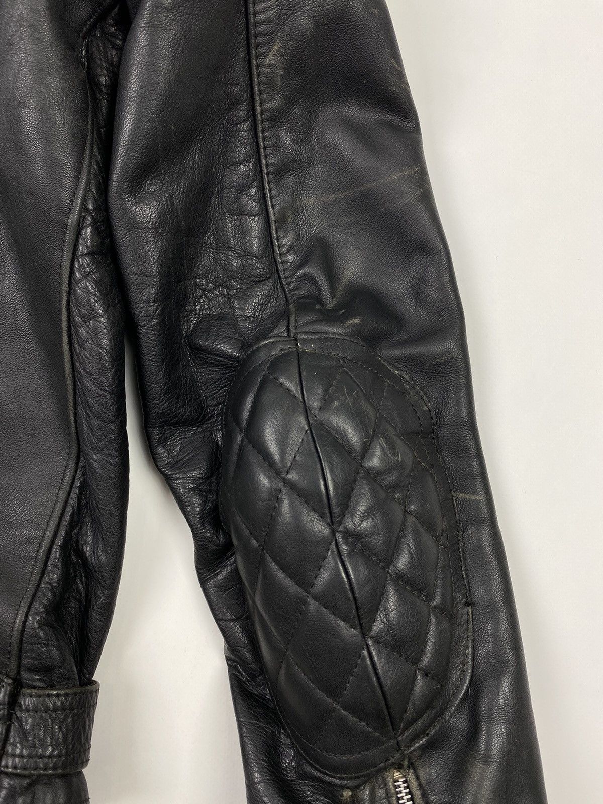 Vintage 1970s Vintage Distressed Kawasaki Heavy Leather Biker Jacket Size US M / EU 48-50 / 2 - 17 Thumbnail