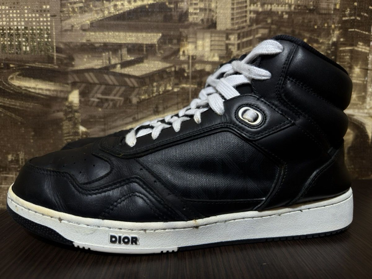 Dior Dior B27 Leather High-Top Sneakers 43 Men's Black LS 0822 Size US 10.5 / EU 43-44 - 2 Thumbnail