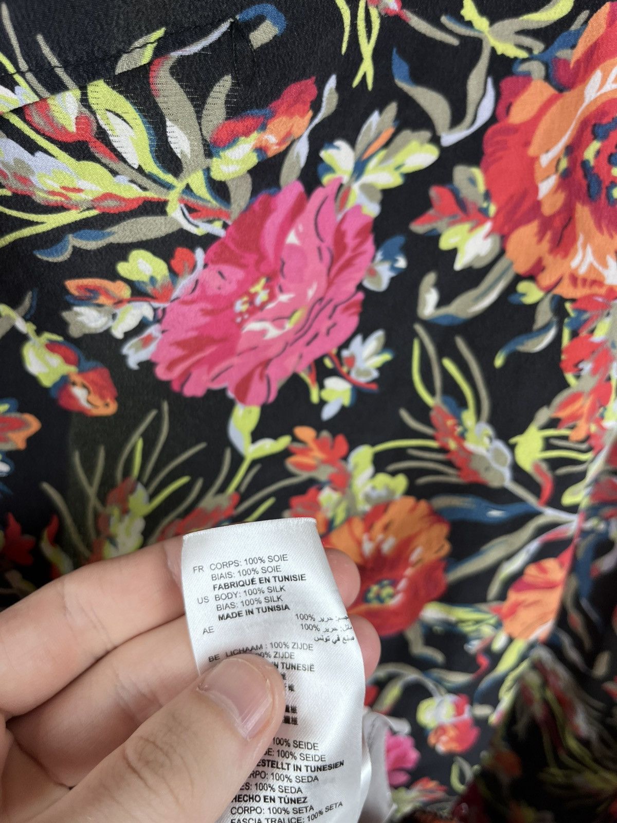 Sandro Vintage SANDRO Floral Summer Silk Dress Size S / US 4 / IT 40 - 9 Thumbnail