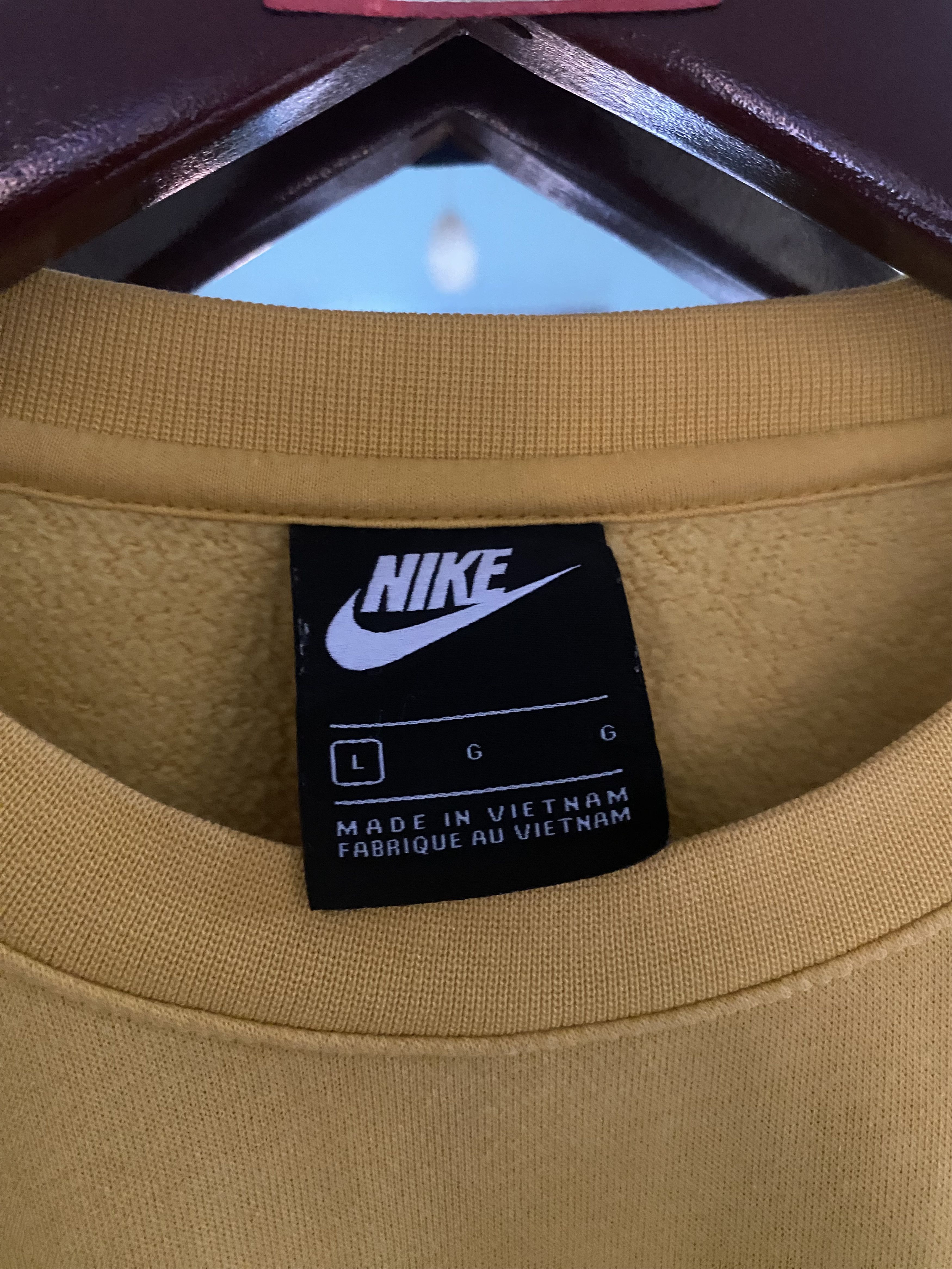 Nike × Vintage Nike Sweatshirt Yellow L Size Size US L / EU 52-54 / 3 - 3 Thumbnail
