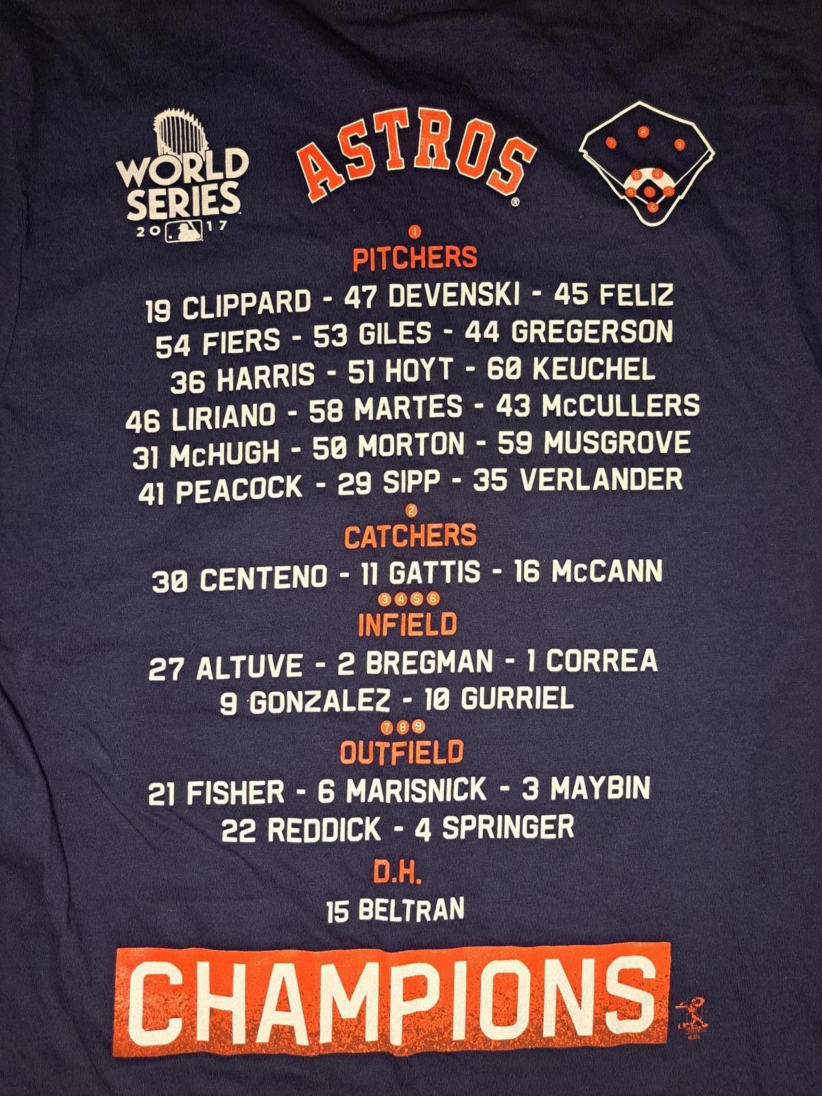 Nike Nike MLB Houston Astros 2017 World Series Champs T Shirt Size US S / EU 44-46 / 1 - 5 Thumbnail