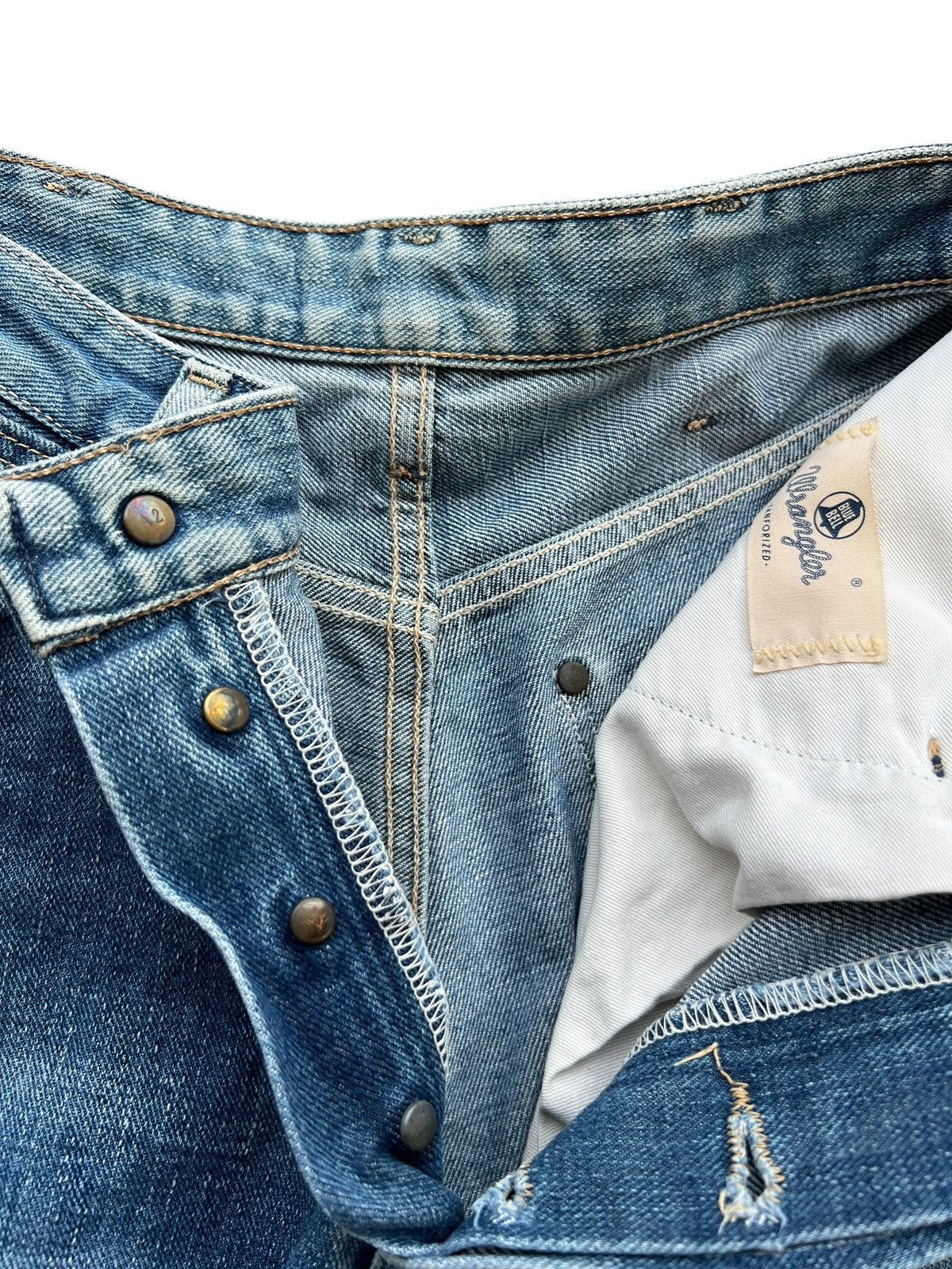 Wrangler Vintage 90s Wrangler Selvedge Patina Denim Jeans 29x32 Size US 29 - 11 Thumbnail