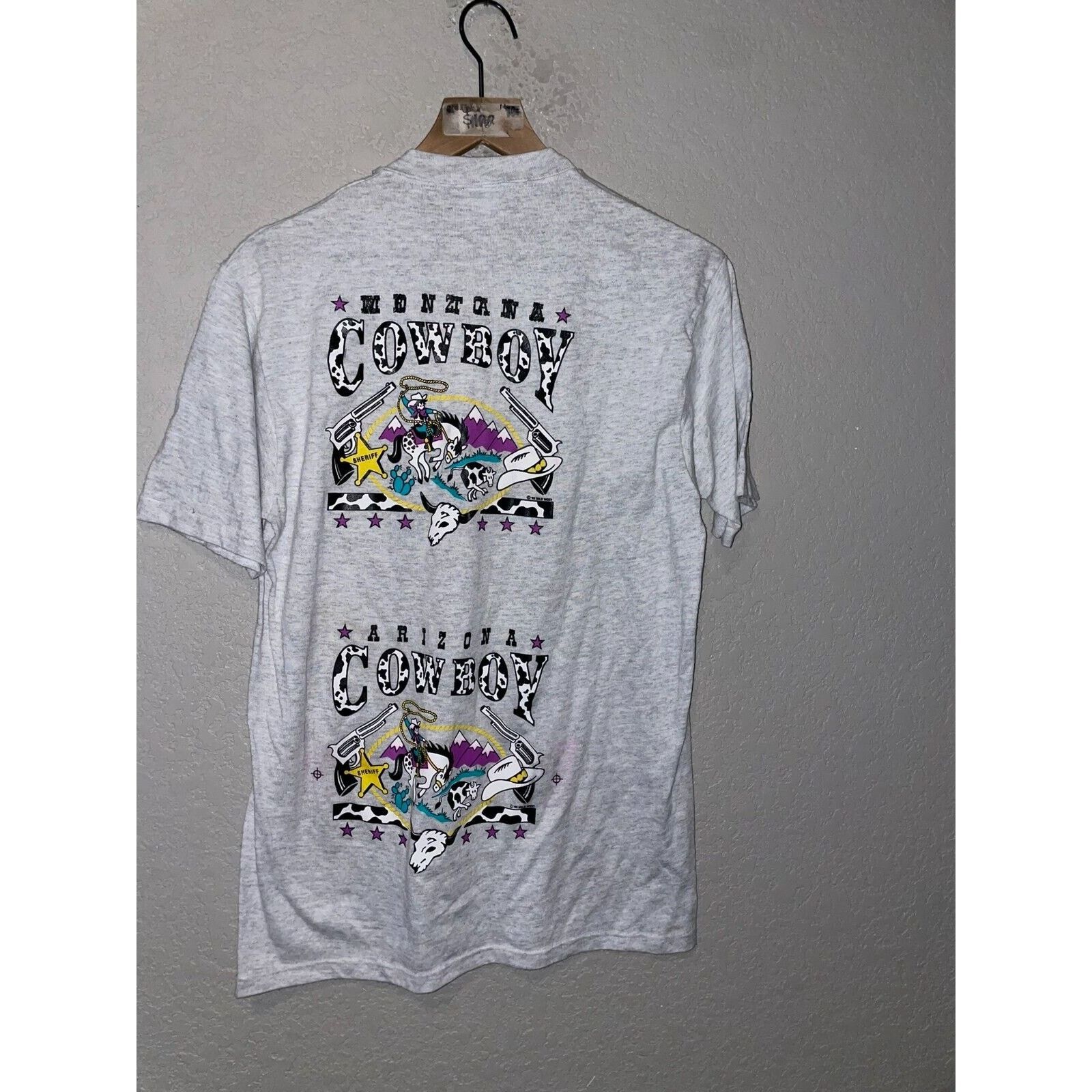 Jerzees Vintage Hidden Valley Shirt Test Print Camping Cowboy 90s Size US L / EU 52-54 / 3 - 9 Thumbnail
