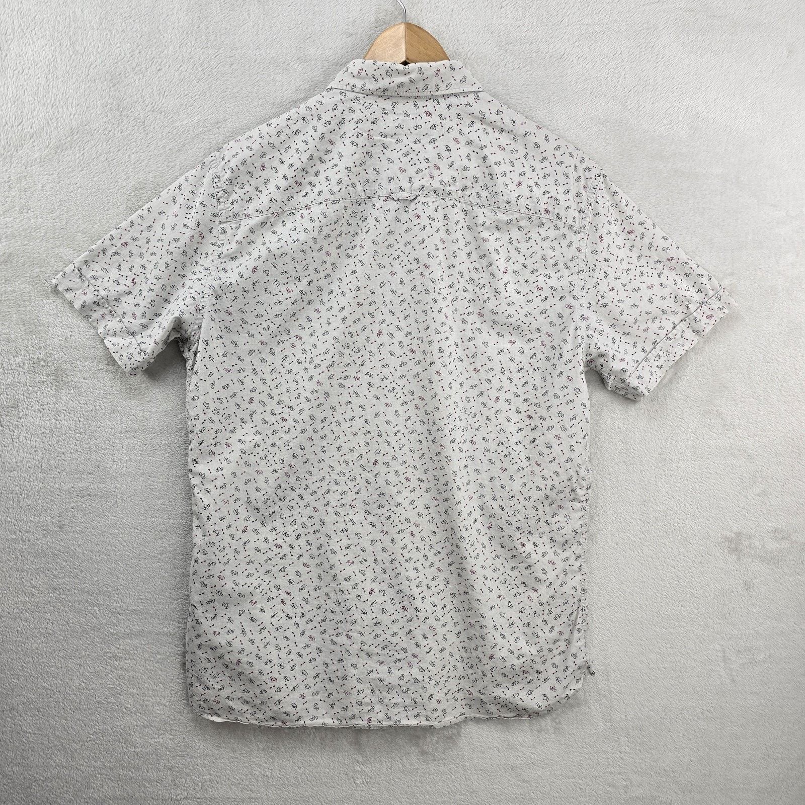 Allsaints AllSaints Shirt Medium Kawaba Short Sleeve Floral Ivory Size US M / EU 48-50 / 2 - 9 Thumbnail