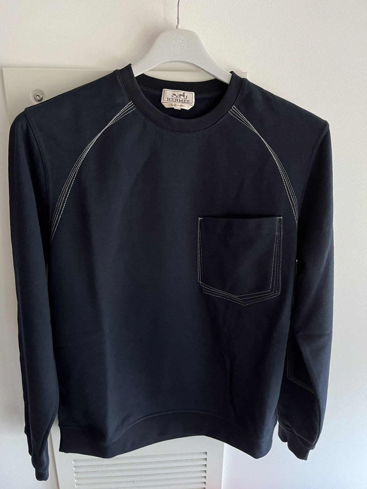 Hermes Hermes Super Runway Brand New Stitching Crewneck Sweatshirt Size US L / EU 52-54 / 3 - 10 Thumbnail