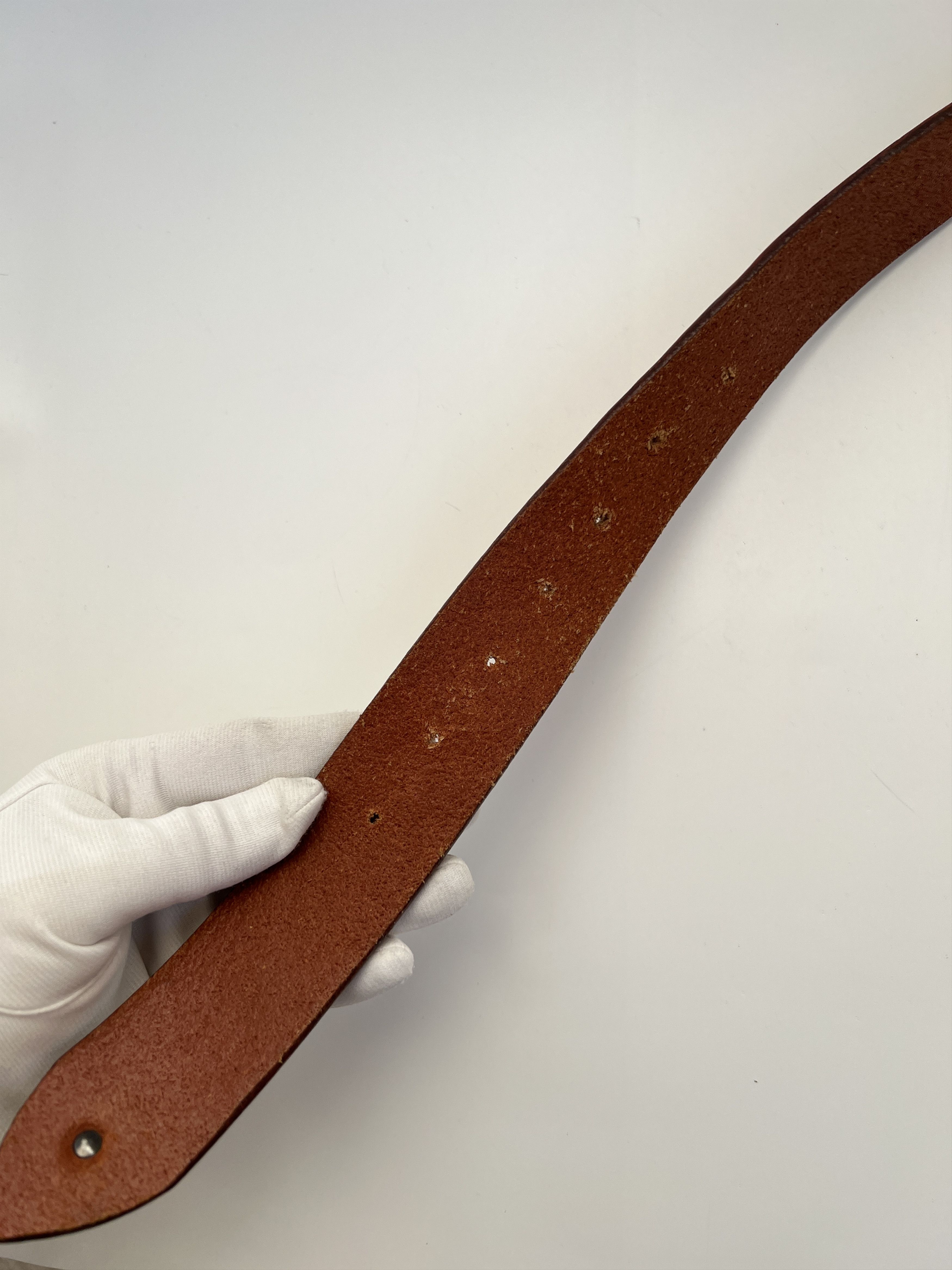 Vintage Vintage Fabrizio Mancini Rhinestones Leather Belt Italy Size ONE SIZE - 11 Thumbnail
