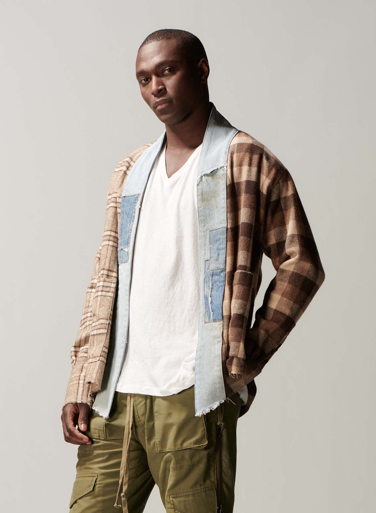 Greg Lauren Greg Lauren Brown Split GL 1 Kimono Jacket Size US S / EU 44-46 / 1 - 2 Thumbnail