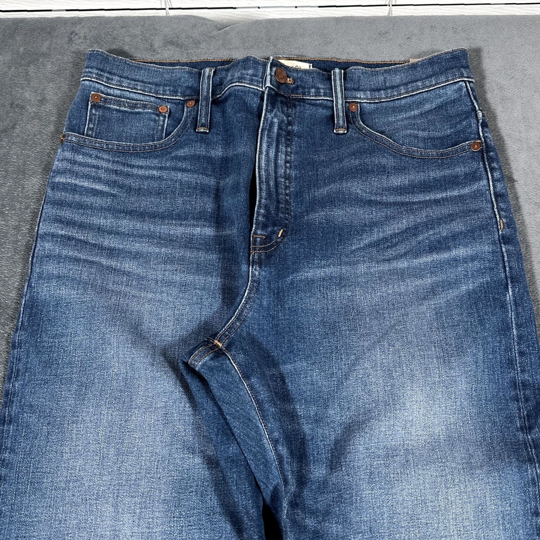 Madewell Madewell Jeans Womens 31 Blue Cropped Classic Straight Magic Pockets Selvedge Denim Size 24" / US 00 / IT 34 - 3 Thumbnail