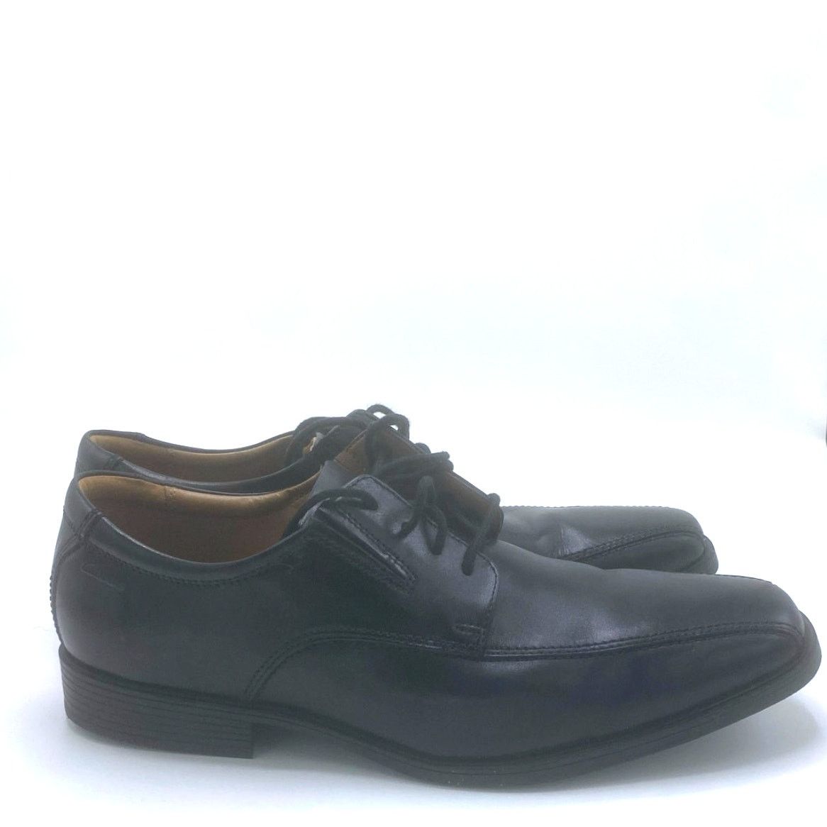 Clarks Clarks Tilden Plain II Mens Shoes 11.5W Wide Black Leather Size US 11.5 / EU 44-45 - 3 Thumbnail