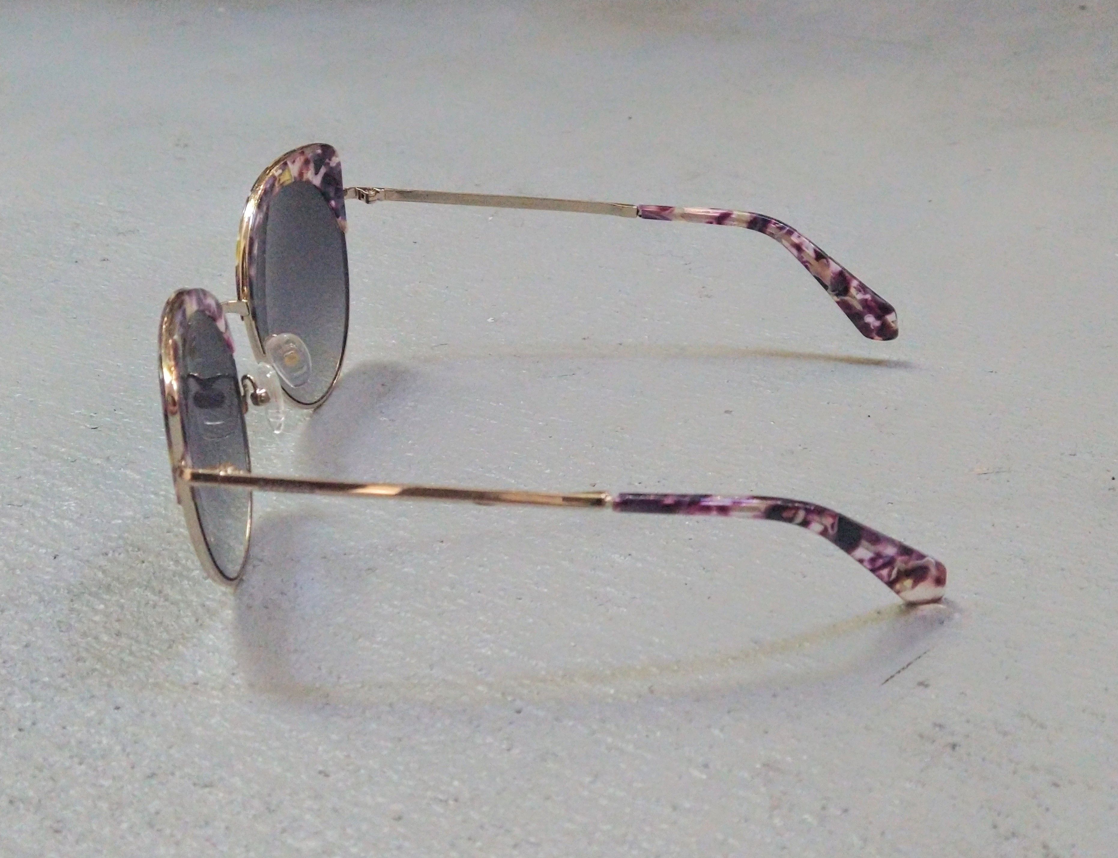 Balmain × Designer Balmain Sunglasses BL2509 Purple Havana Gold Blue Cat Eye Size ONE SIZE - 5 Thumbnail